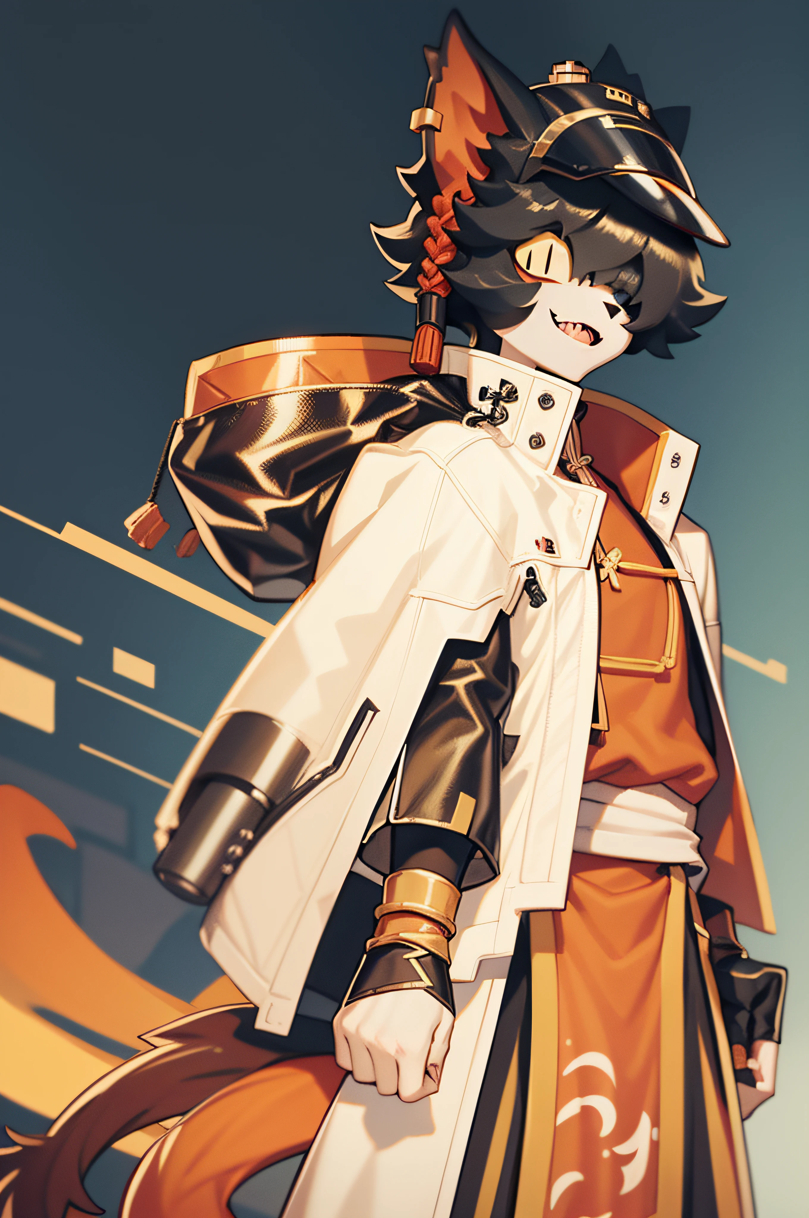 high detail, hyper quality, High Resolution, 1080p, 独奏, Furry, (Male Arctic Fox: 1.5), (grey fur: 1.3), grey skin, Grey Ears, golden eyes, sharp claws, (furry tail: 1.2), (Carrying soldier's equipment)), Wearing bulletproof vests, ((Wearing soldier's helmets)), Wearing safety glasses, Ruins on the battlefield, Detailed background