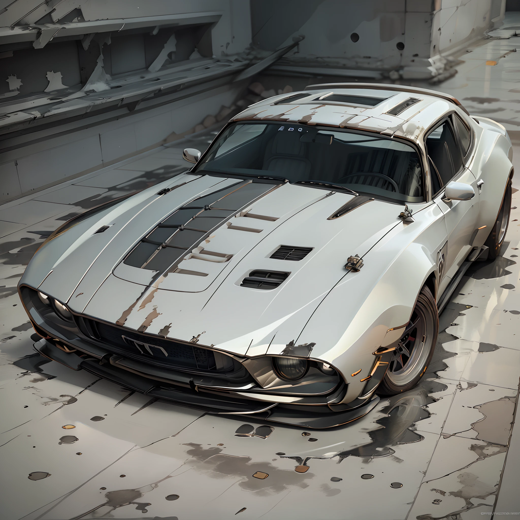 graph design, DESIGN PLANO, 1968 Ford Mustang Prateleira Preta, Respingos de aquarela, limpo altamente detalhada, Obra-prima fotorrealista, fotografia profissional, carro realista, fundo abstrato de aquarela, isometric, vetor de cor vibrante, foco nítido, volumetric mist, 8k UHD, DSLR, alta qualidade, grain of film, Fujifilm XT3 with high-definition realism