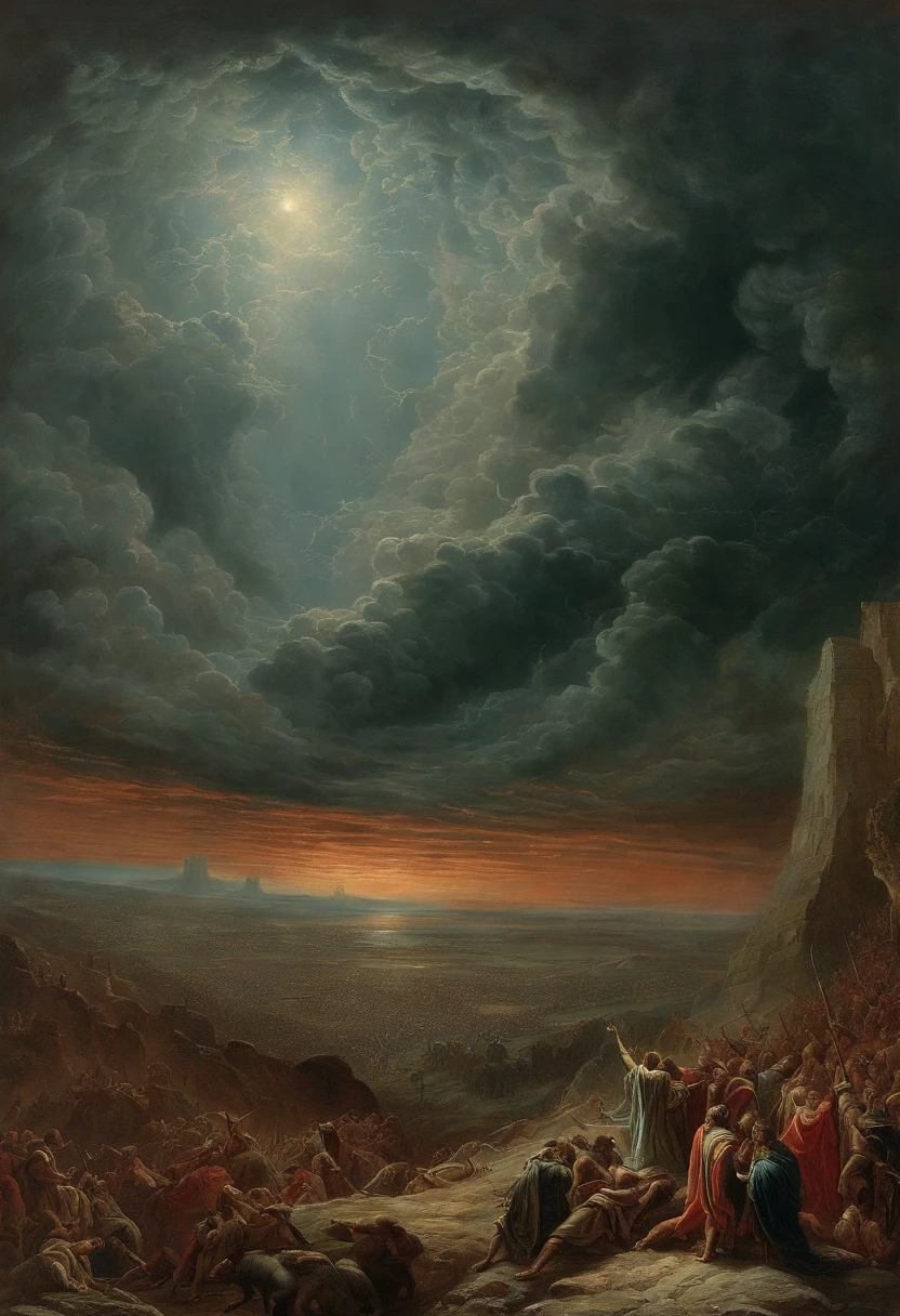 Apocalypse god the final battle illustration by gustave dore
