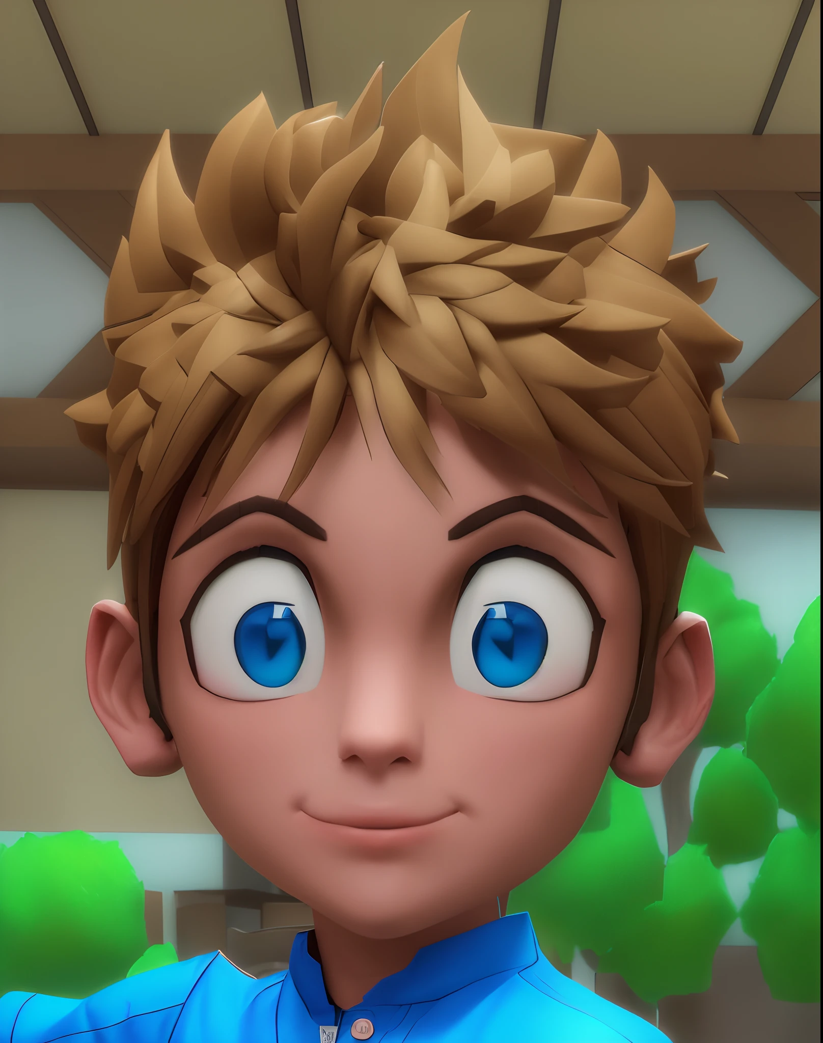 Cartoon boy standing in a room with a bar and a table, standing in a restaurant, Captura de tela do jogo Life Simulator, Caractere estilizado, Avatar da parte superior do corpo, character is standing, estilizado simples, Mostrar sombreador, Caractere detalhado, full body single character, novo personagem, videogame ainda, sombreamento estilizado, Pose de personagem, 3 d demo carretel avatar, toon rendering