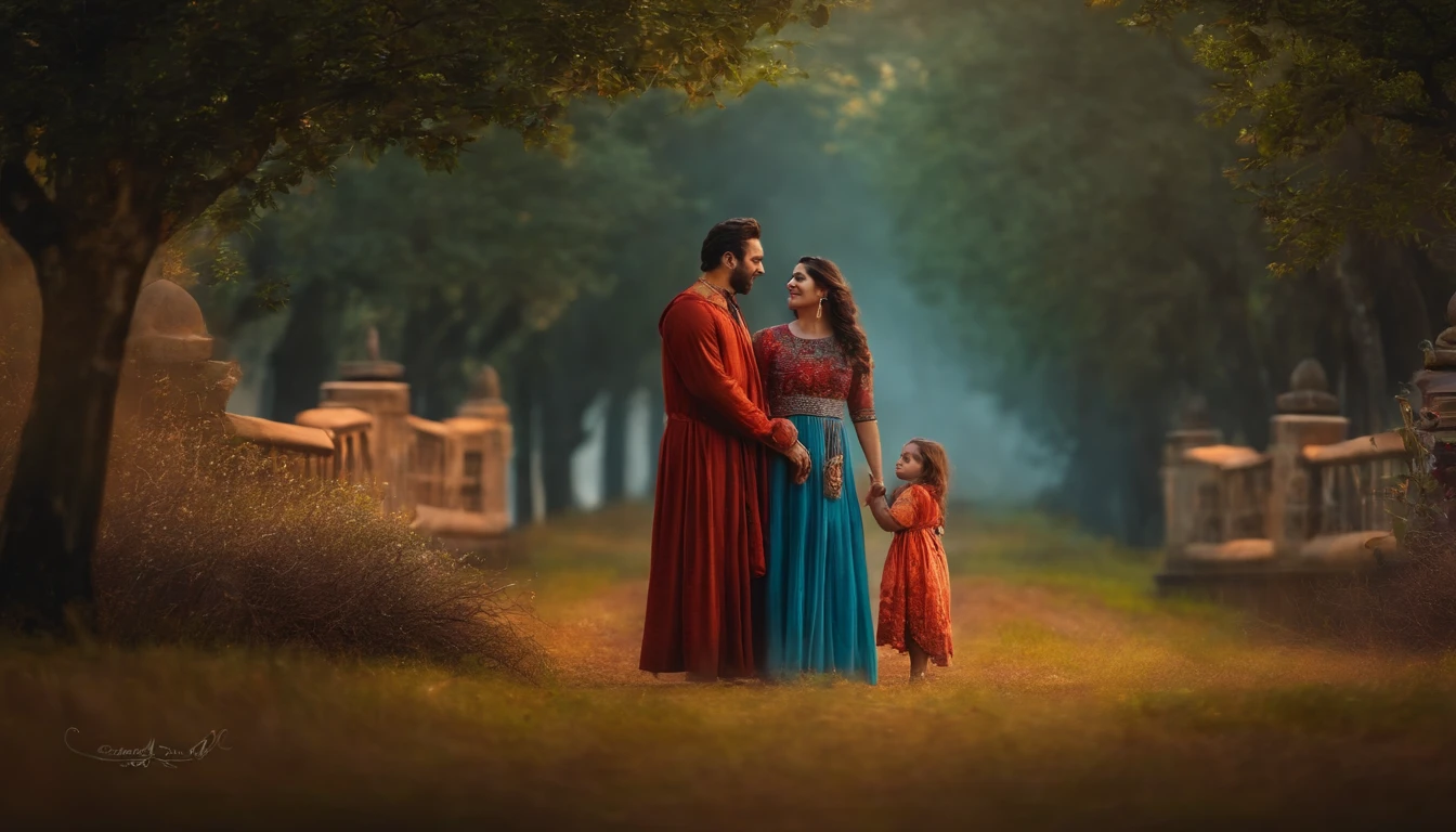 couple with children