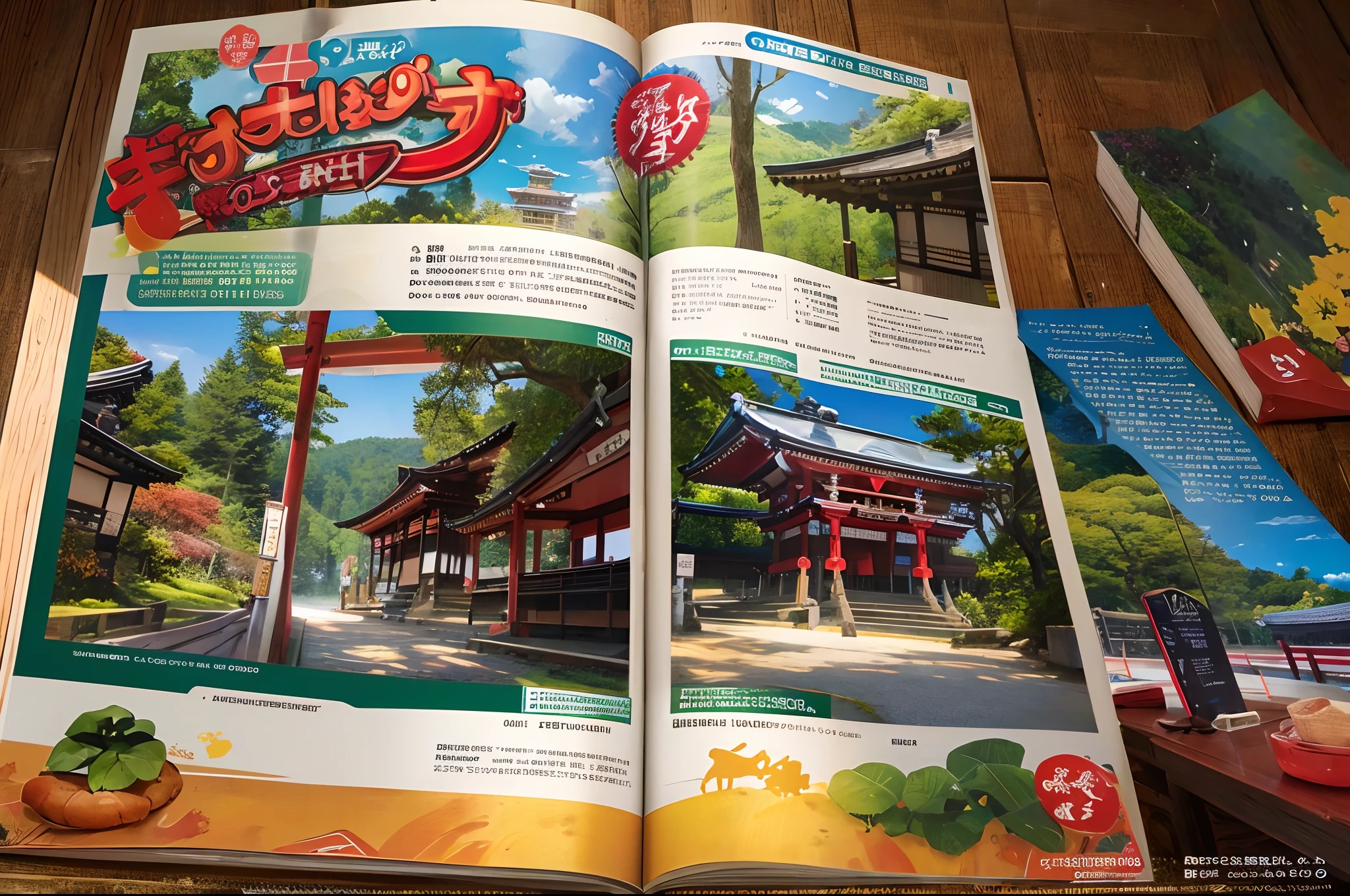 cover page、advertisement、high-level image quality、realisitic、top-quality、(Big buddha、deers、Horyuji Temple)(Nara、kyoto)