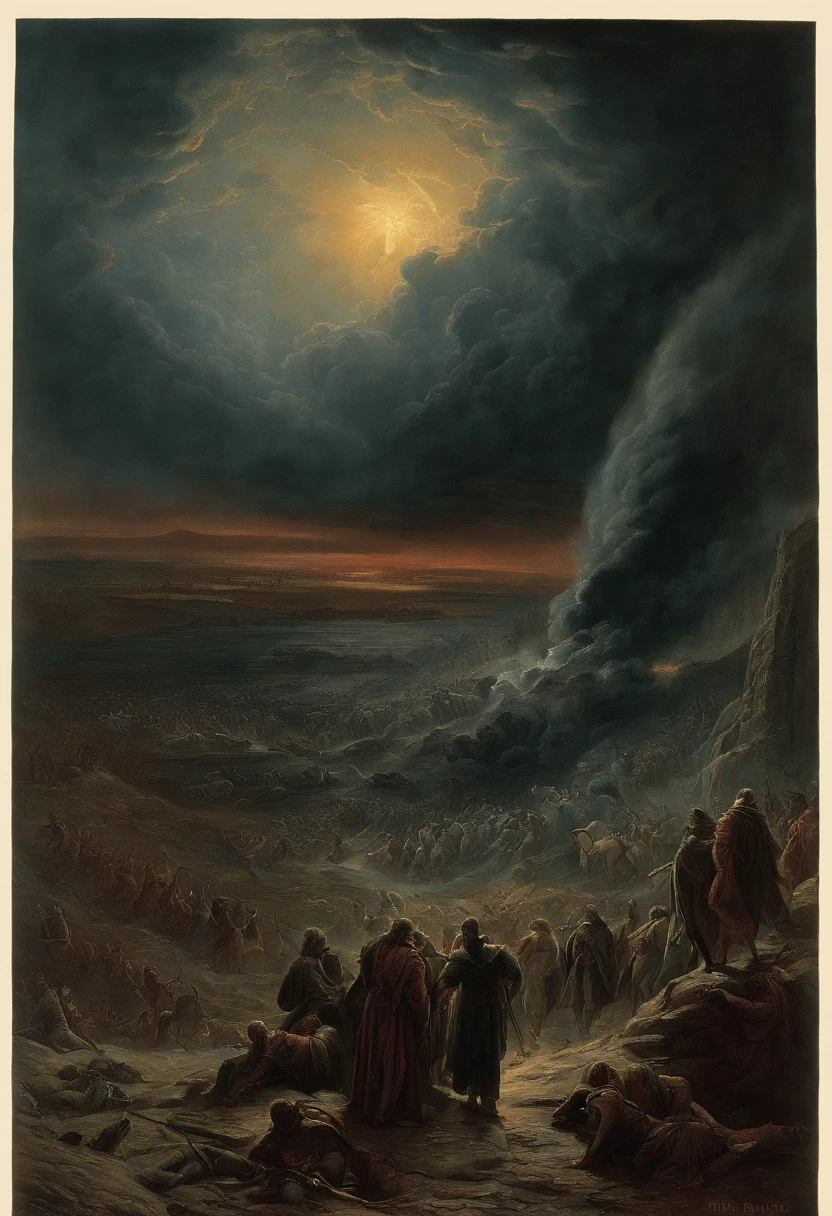 Apocalypse god the final battle illustration by gustave dore