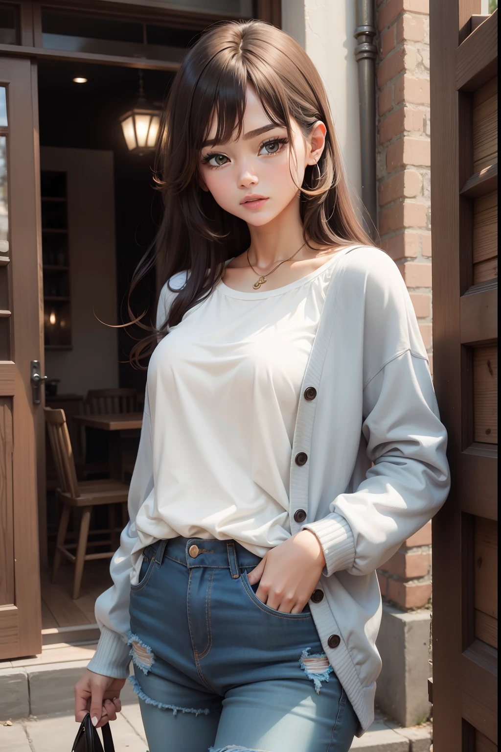 (Cinematic Digital Artwork: 1.3), High quality, masutepiece, of the highest quality, Super Detail, Illustration, [4K Digital Art]、 lndswgnr, (Sharp Focus: 1.5), (Moody lighting:1.2), depth of fields, Bokeh, 4K 、High resolution, ultra-detailliert, the Extremely Detailed CG Unity 8K Wallpapers, Realistic, Photorealsitic, Raw photo, beautifull detailed face, pale skin, realistic glistening skin, Detailed Cloth Texture, detailed hair texture, Perfect body, Beautiful face, acurate, Anatomically correct, Highly detailed face, Eye and skin texture, Natural neck length, (Beautiful eyes), (Beautiful hands), (Glossy skin:1.2), thin legs, Thin feet, Detailed people、A detailed face、细致背景、(Riho Yoshioka), 、Fox Woman、fox ear、Japanese house living room、Japanese style living room、Enter Kotatsu、white t-shirt and sweater cardigan、a miniskirt、eat donbei、eat cup noodles、