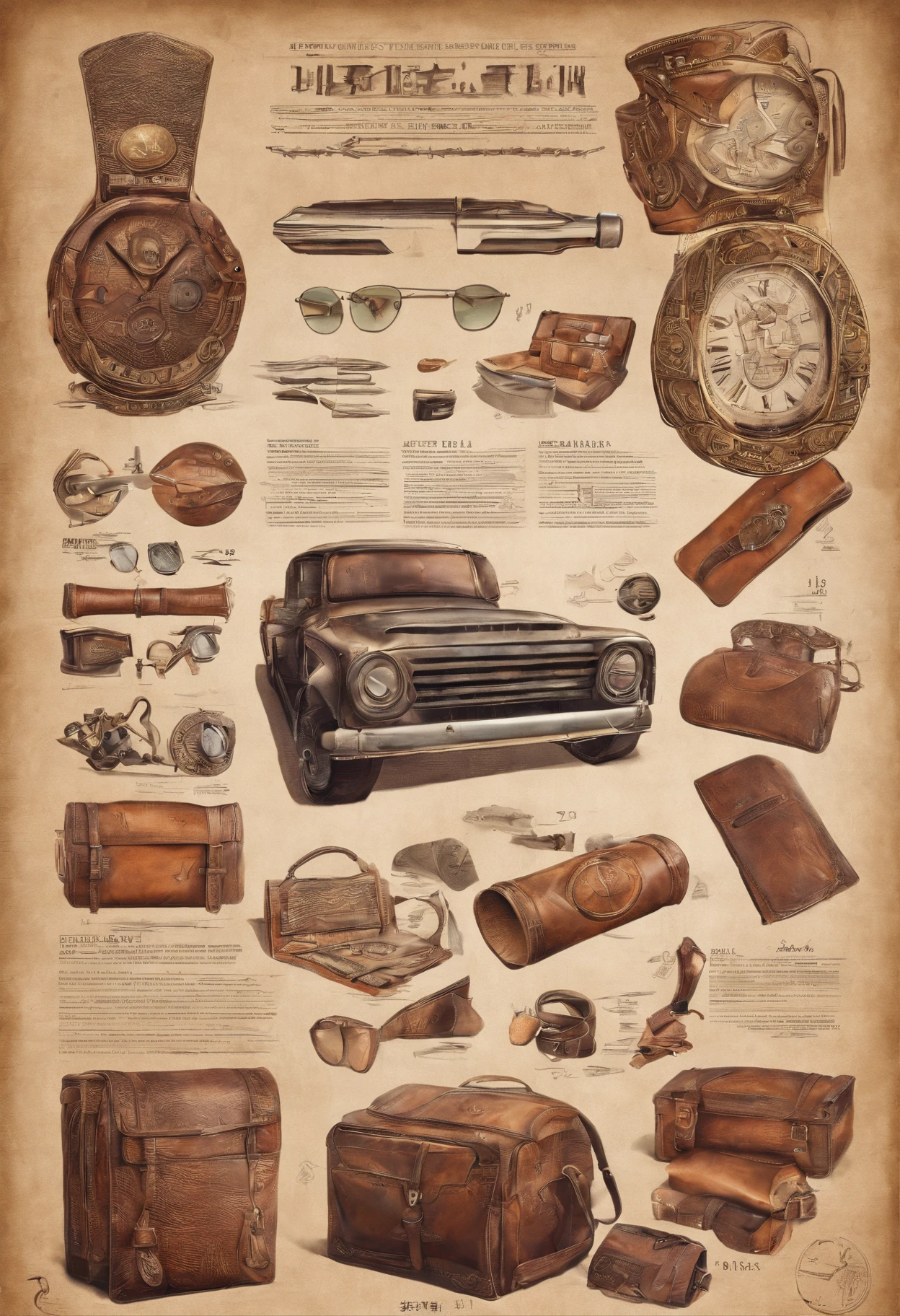 Handmade leather goods advertising