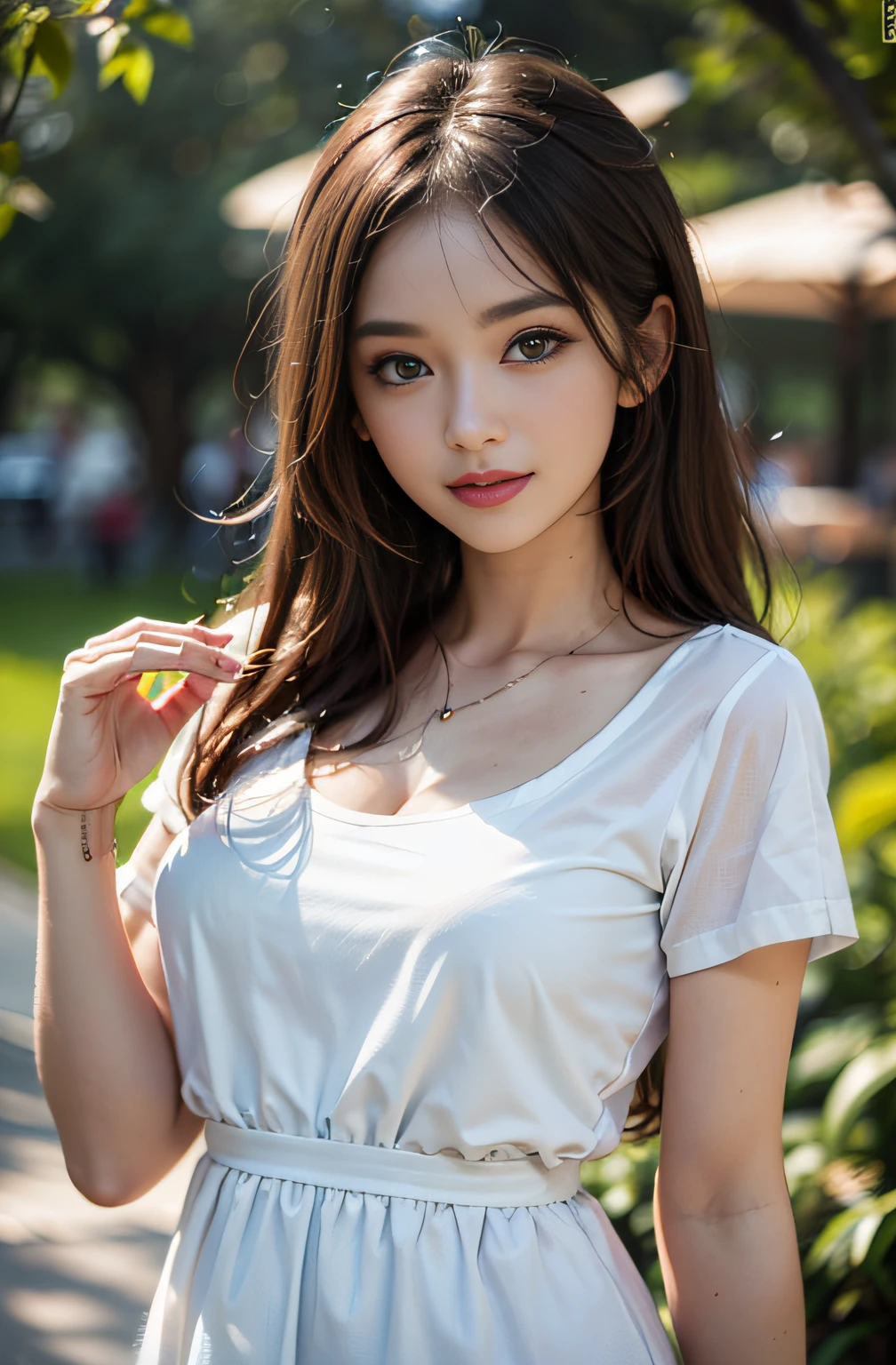 very detailed、masterpiece、highest quality、Ultra high decomposition energy A、8K high resolution、Transparency that looks great in photos、detailed eye、Gradation、perfect anatomical body proportions , Nikon Z9 80mm lens, beautiful posture、yes、NSFW、thin eyebrows、detailed eye、detailed nose、detailed mouth、Fine ears、golden ratio face、(The look of waiting for a kiss)、(Curvaceous)、(ideal proportions)、High definition eyes and feet、long neck、eyelash、(((natural soft light、show me your ears、look at the audience、Captivate your audience、、eye highlights)))、(Photoreal:1.4), Shadow、(best image quality:1.0), (超A high resolution:1.0), 8K, Raw photo, (masterpiece:0.2), Curvaceous、(seductive pose:1.5)、When you shine light on your face, that'It's getting brighter、geometric pattern background:1.3、dark color、cute girl hair、avert your eyes、(Transparent white baggyTshirt、濡れたshirt、loose clothing、透けたTshirt、retro:1.8)、highest quality、Super detailed、High quality details、green、(big breasts:1.6)