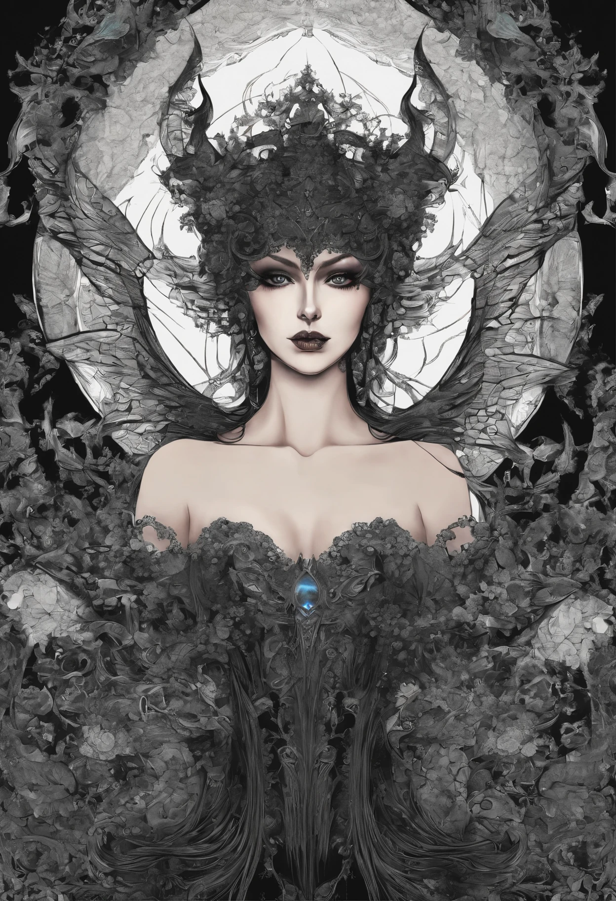 (masterpiece, top quality, best quality, official art, beautiful and aesthetic:1.2), (1girl), extreme detailed,(fractal art:1.3),colorful,highest detailed,(((succubus)))