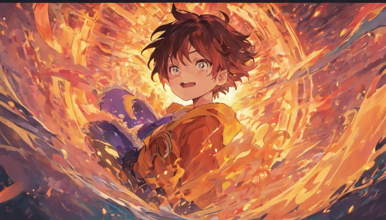 Design an amazing posters,Featuring the fifth gear Luffy as the protagonist "One Piece" In the heat of the sun GOD nika moment by sitting on a rock. Capture the essence of his burning determination and indomitable spirit. Keep it short, Bold, And strongly convey the raw power of Luffy's anger.