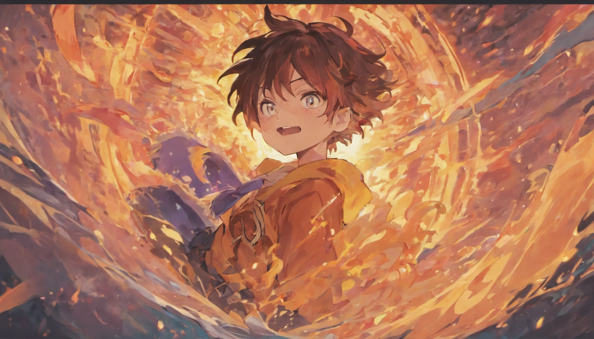 Design an amazing posters,Featuring the fifth gear Luffy as the protagonist "One Piece" In the heat of the sun GOD nika moment by sitting on a rock. Capture the essence of his burning determination and indomitable spirit. Keep it short, Bold, And strongly convey the raw power of Luffy's anger.
