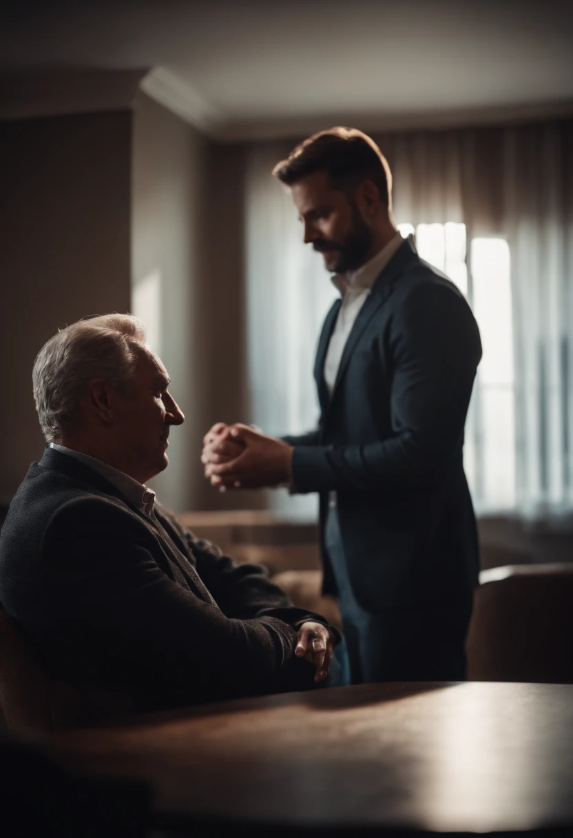 Portrait of a man receiving forgiveness