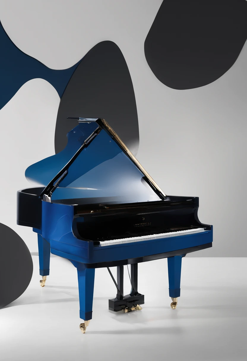Play the piano in the sea,deep blue sea, nigh sky