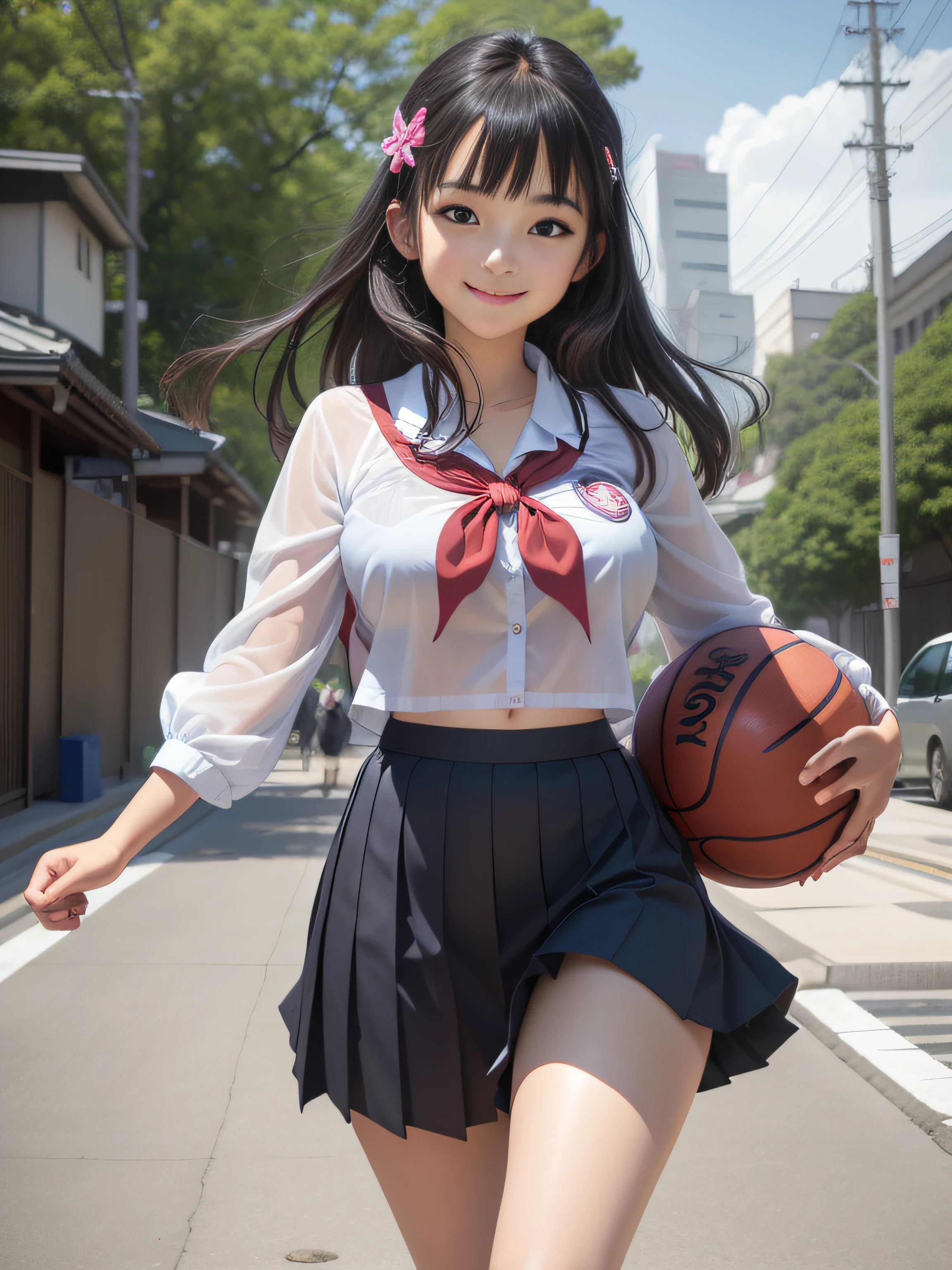 cheer leading, Beautiful Schoolgirl, city parade