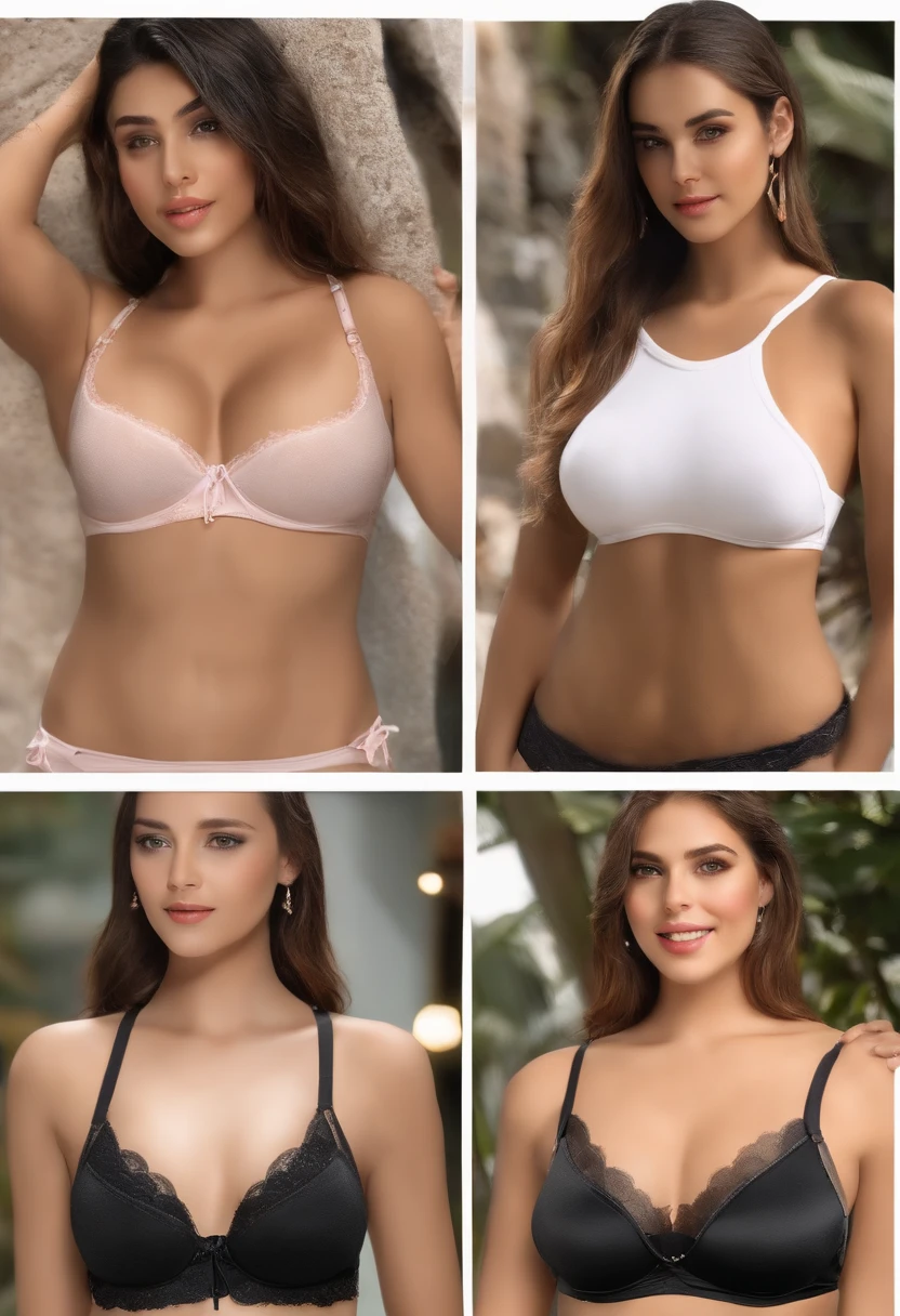 ((Qualidade Superior, 8k, master part: 1.3)), foco nítido: 1.2, Mulheres bonitas com corpos perfeitos: 1.4, (Beleza com abdominais finos: 1.4), ((Corte de cabelo em camadas, Mamalhuda: 1.2)), (no-bra) (Pequeno e bonito duro ), Meninas menores de idade, Loli, Mamalhuda, ,pele brilhante, belo rosto delicado, belos olhos delicados, clivagem, cabelos pretos, Textura muito detalhada do rosto e da pele, , ombros expostos, clivagem, cara bonito, junior high school girl, Pure white transparent and very small size bra, pontas do peito saindo, areola protrudes, pubic shape clearly visible, pubic hair, virilha aberta, are large and likely to spill out of the bra, roupa interior transparente, pelos pubianos saindo da cueca Deitado na cama, Pernas bem abertas
