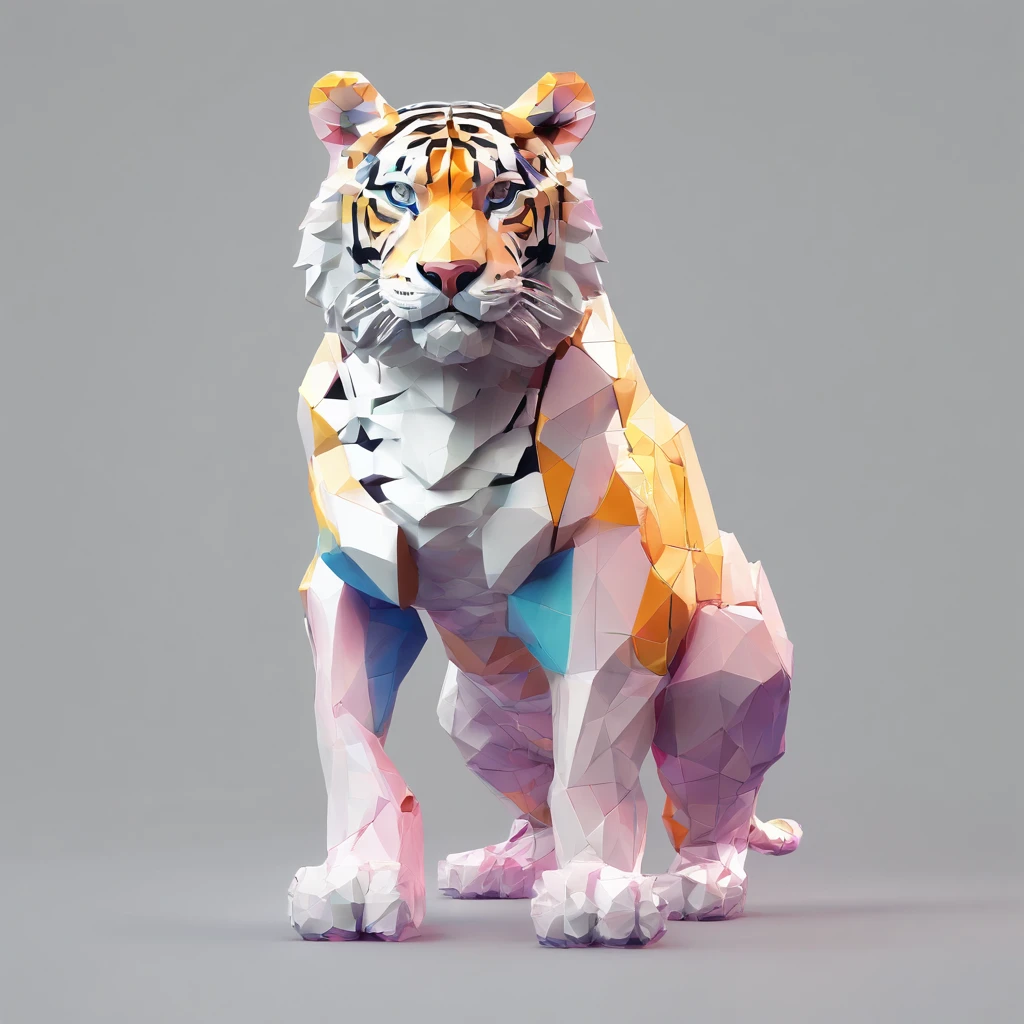 Perfect alignment, Cute little tiger wearing a jacket,crystal vases,Rose flower, Wearing sunglasses, cheerfulness, Standing position, Abstract beauty, Centered, Looking at the camera, Facing the camera, nearing perfection, Dynamic, Highly detailed, smooth, Sharp focus, 8K, high definition resolution, illustration, Art by Carne Griffiths and Wadim Kashin, White background