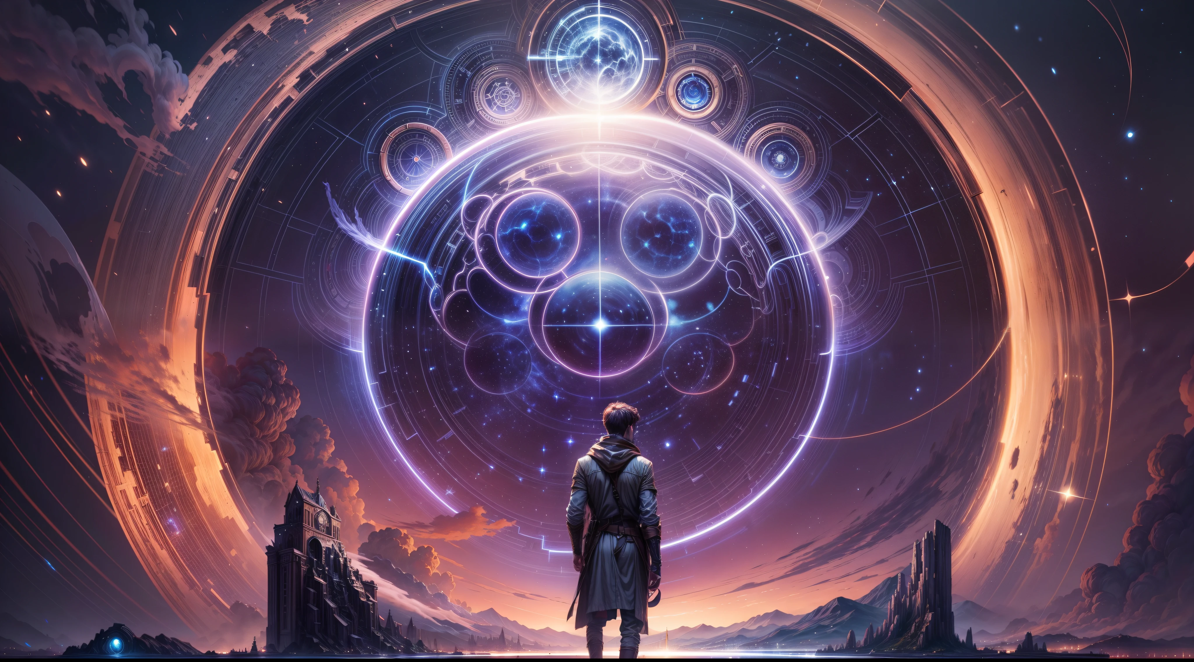 As he traveled back in his past, someone meets him in a Chronos Portal, river, galaxy, prodigal son, unknown path
