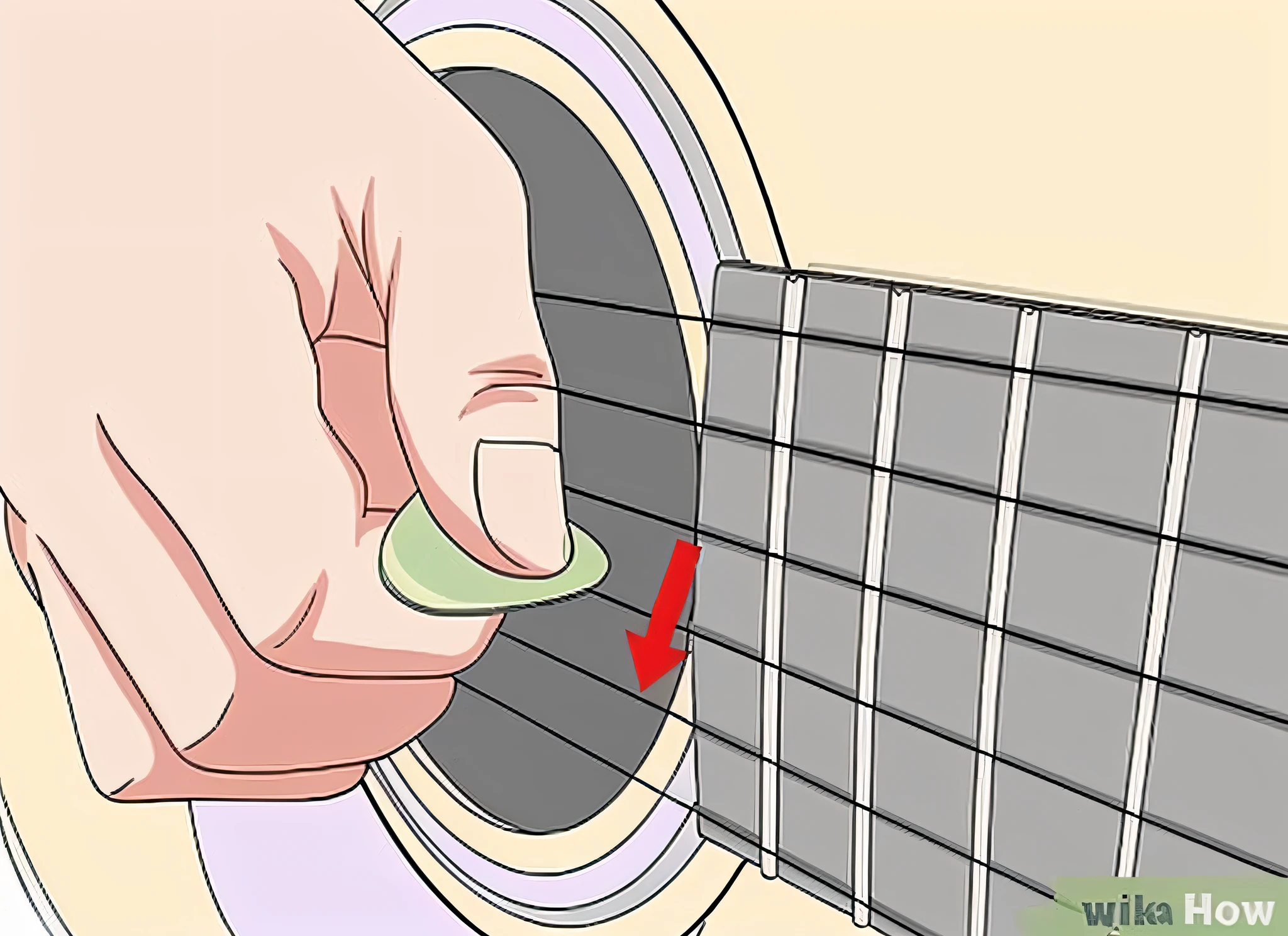 uma pessoa segurando uma corda de guitarra com um dedo sobre ela, wikicomo, playing a guitar, tuning, holding a guitar, playing the guitar, Wiki illustration, dedos precisos, playing the guitar, aplicado ao tom, tocando guitarra, carregando uma guitarra, Como, Guitarra, um instrumento, retirar, segurando guitarras, is playing a lute, tocando guitarra no palco