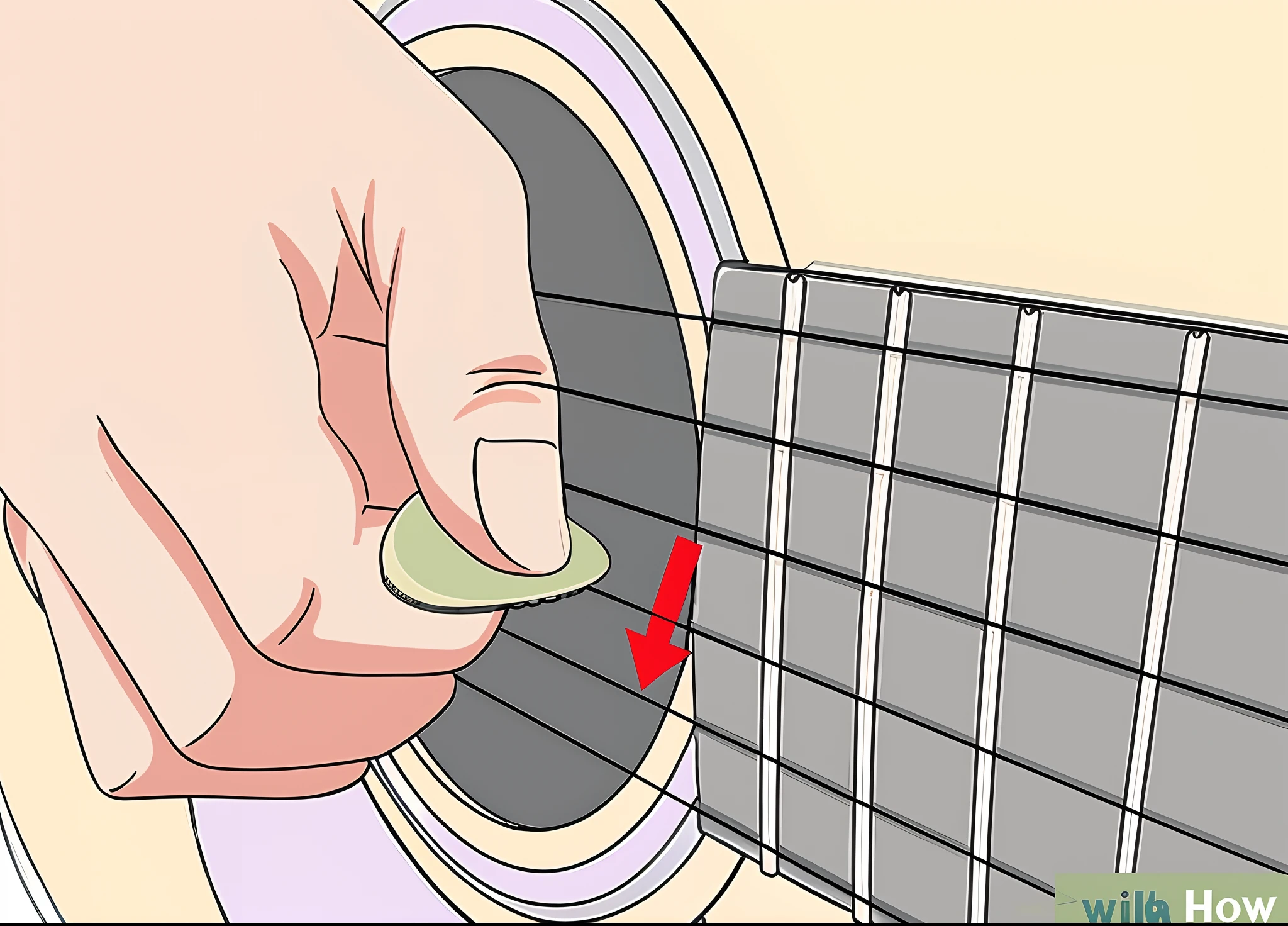 uma pessoa segurando uma corda de guitarra com um dedo sobre ela, wikicomo, playing a guitar, tuning, holding a guitar, playing the guitar, Wiki illustration, dedos precisos, playing the guitar, aplicado ao tom, tocando guitarra, carregando uma guitarra, Como, Guitarra, um instrumento, retirar, segurando guitarras, is playing a lute, tocando guitarra no palco