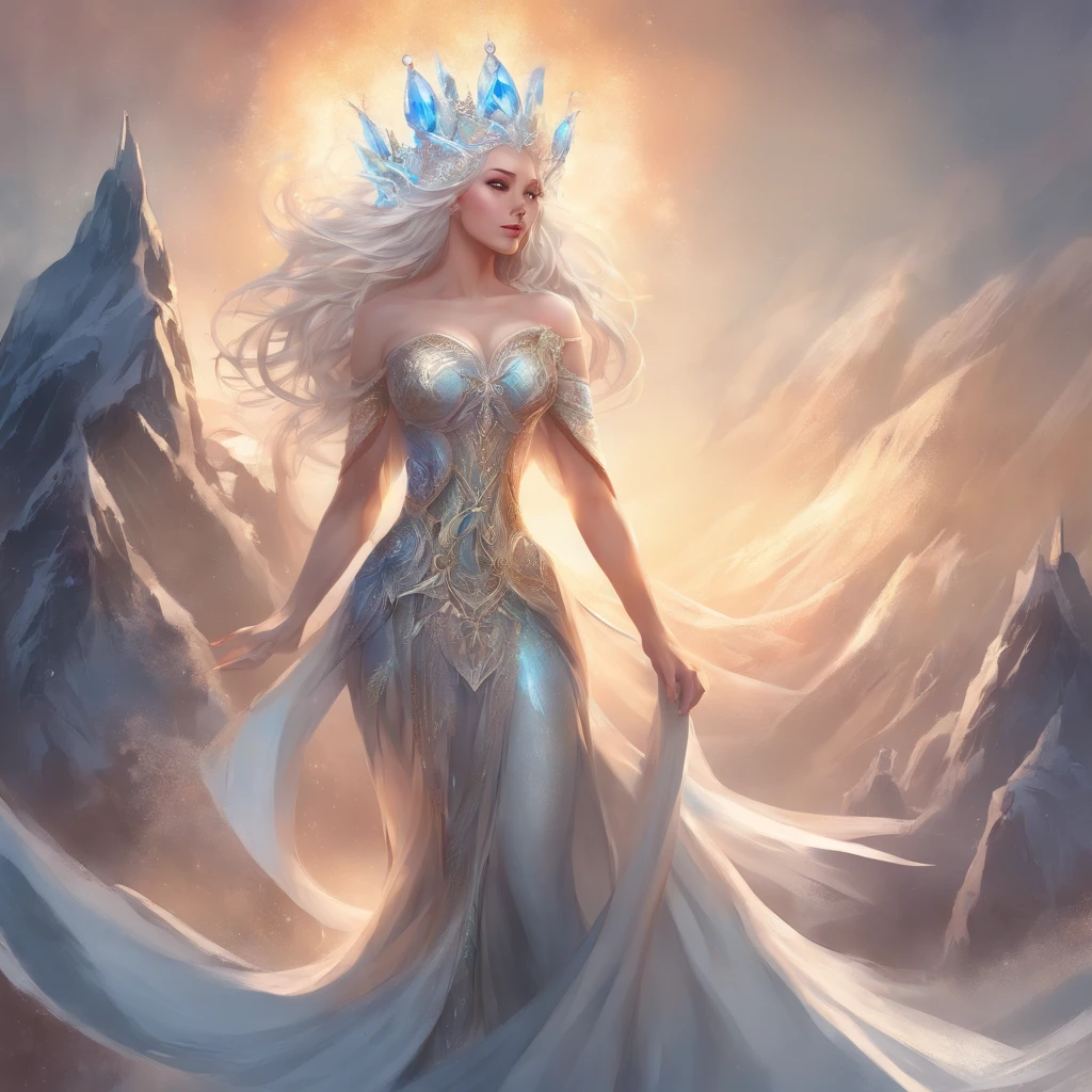 (symmetrical:1.3), (solo:1.3), (cute cartoon style:1.3), epic, (beautiful vampire queen) (((looking at the viewer))) (vivid blue eyes) (extremely long white hair) (noble dress) standing amidst mesmerizing ethereal beauty of ((crystal caves enclosed within a grand magical portal)), ((cosmic energy)), the caves are adorned with shimmering crystals, glistening under a radiant and ever-changing glow of vibrant colors, enchanting aura casting intricate shadows on the cave walls, gothic mystique, evoking a sense of wonder and intrigue, (hands_with_5_fingers), (perfect_hands), (perfect_fingers), (perfect_legs), (better_hands), More Detail