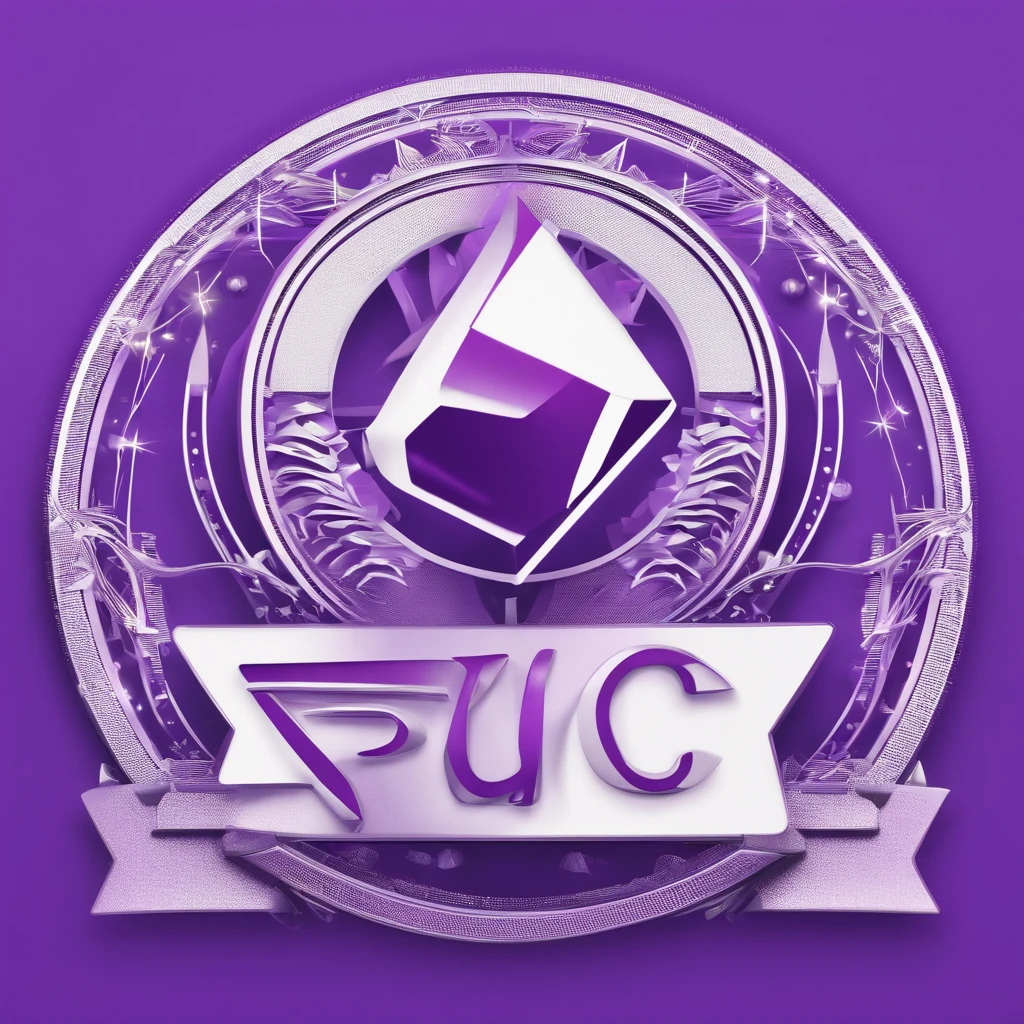 company logo, Corperate logo, purple background, Cypto, Cyperpunk, Cryptopunk, White logo, simple, 3d lineart