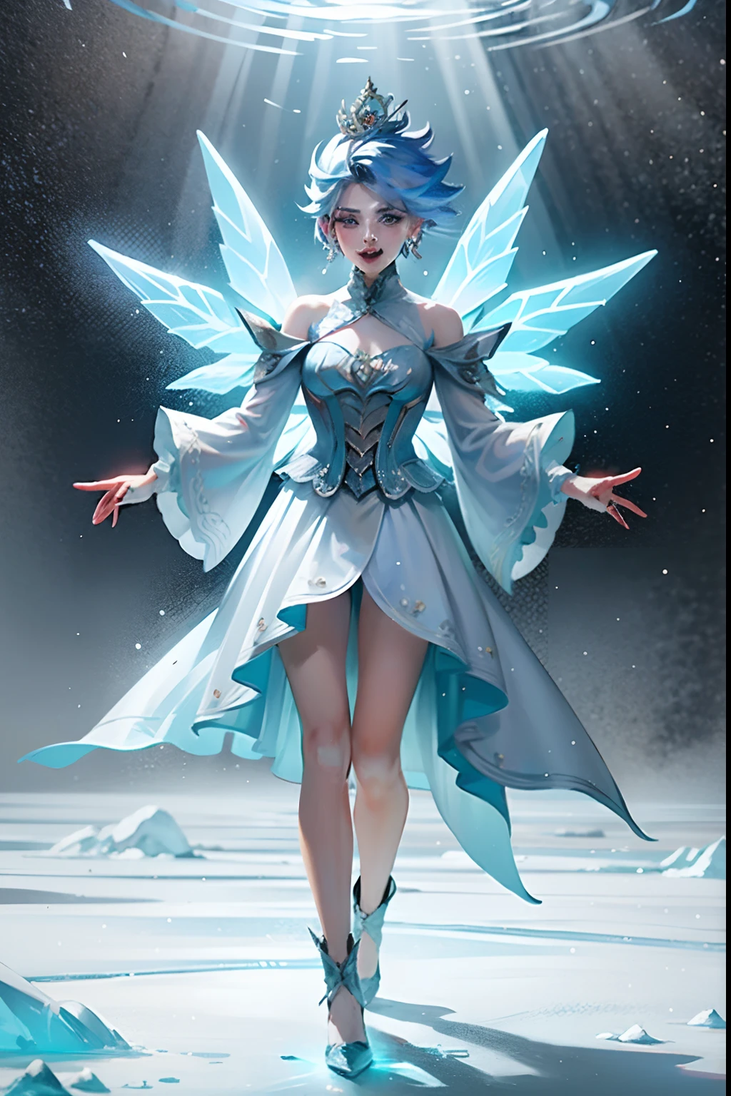 My new air-conditioned female avatar is an "Air-Conditioning Ice Queen," full of charm and style. She is depicted as a small ice fairy with twinkling wings.

The ice fairy has bluish hair that glows like ice melting in the sun. She wears a gleaming crown adorned with ice crystals, enhancing her position as the queen of icy comfort. Her dress is made of bright white fabric, resembling a fluttering snowflake.

To add a fun twist to the look, she has fancy sunglasses, with frames shaped like frozen stars, that protect her eyes from the intense glow of the freshness she brings. In addition, the ice fairy has small shiny shoes with light blue details, as if walking on a thin layer of ice.

The air-conditioned ice fairy is known as "Frostina," the fun queen who spreads icy freshness with her magical touch. She is an advocate of chilled serenity and is ready to freeze any trouble with her cooling power and her brilliant sense of humor.

Share this funny female avatar on social media and invite your friends to create their own hilarious versions. Let's show the world the power of icy freshness and spread joy with style!

Unleash your creativity and have fun in the icy universe of air conditioners! ❄️😄