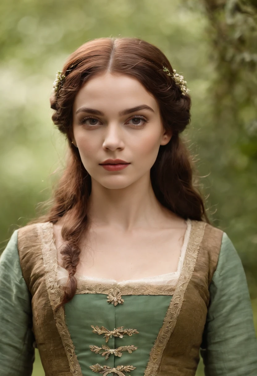 (((uma ferida avermelhada profunda atravessa sua bochecha esquerda))) tez justa, mulher em torno de 19 anos, cabelos brancos naturais, olhos verdes distintos, vestindo kohl, slender and graceful, Beautiful, luz de velas em um ambiente medieval, Ultra sharp focus, tiro realista, roupas femininas medievais, cores tetradicas (cicatriz:1.4)