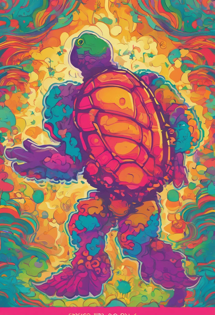 Manhwa Style，anthropomorphic turtle，o cachorrinho，Rock puppy，Trendy clothing，wears dark glasses，plays the guitar，Madness，Fluttering musical symbols，ball room，lamplight，Spotlights，8K，super-fine，full bodyesbian，best qualtiy，独奏