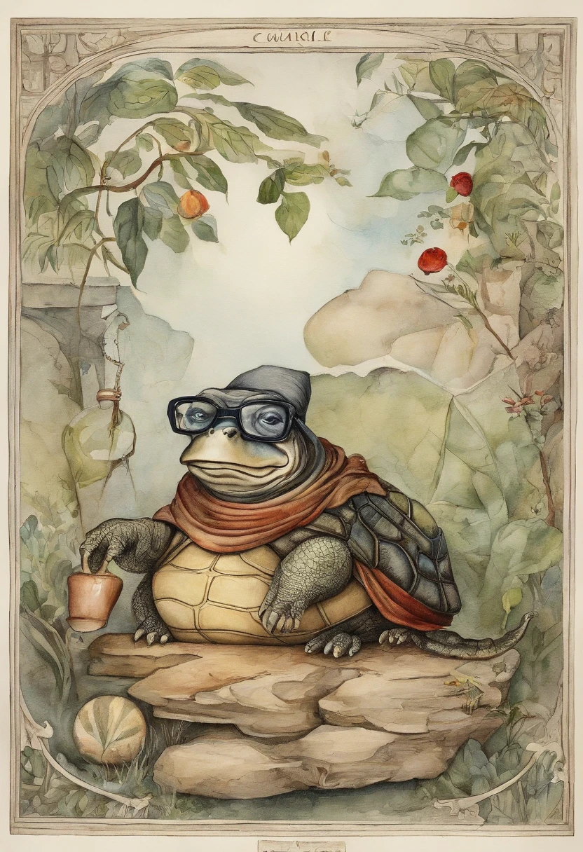 Manhwa Style,anthropomorphic turtle,o cachorrinho,Rock puppy,Trendy clothing,wears dark glasses,plays the guitar,Madness,Fluttering musical symbols,ball room,lamplight,Spotlights,8K,super-fine,full bodyesbian,best qualtiy,独奏