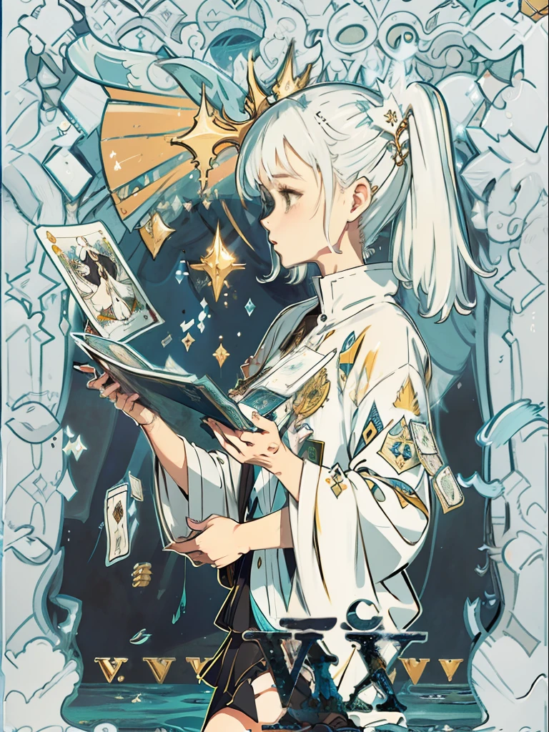 Tarot cards come to life, qualidade perfeita, Finura ultra-alta, Beautiful illustrations, mystery style, Card Pattern, Incorpore cores e texturas vivas, detalhes requintados, An interpretation of nature
