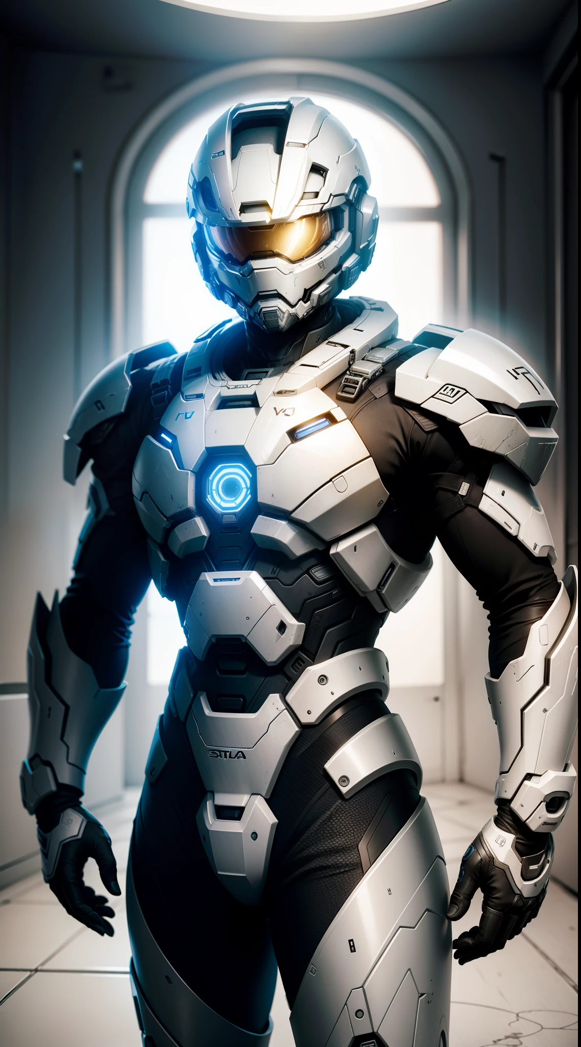 Ultra realistic Boy Halo Character with highly detailed suit