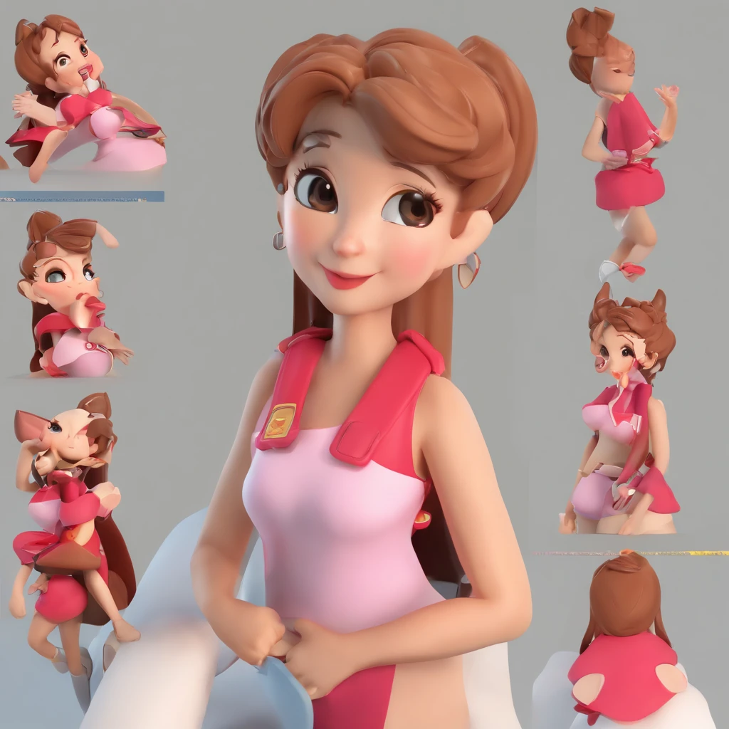 super cute lady IP by pop mart, Bright eyes, cherub,no clothes, Clay, Models, a blind box toy, Glossy and delicate,Clean background, Good gloss, 3D rendering of,Best quality