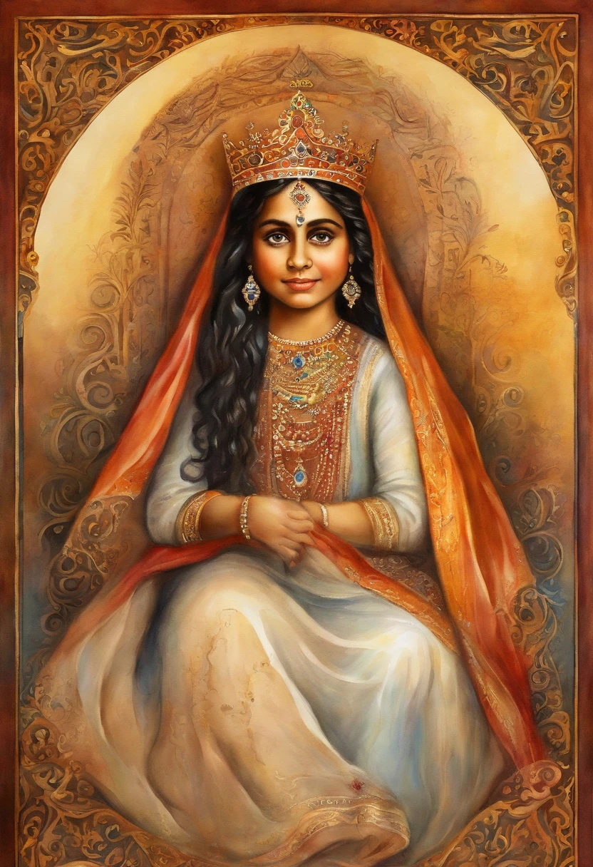 Beautiful queen Esther as a girl in Persian