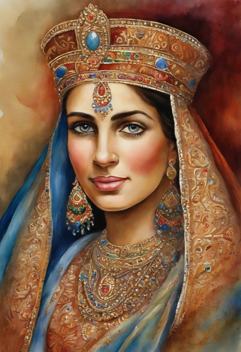 Beautiful queen Esther as a girl in Persian