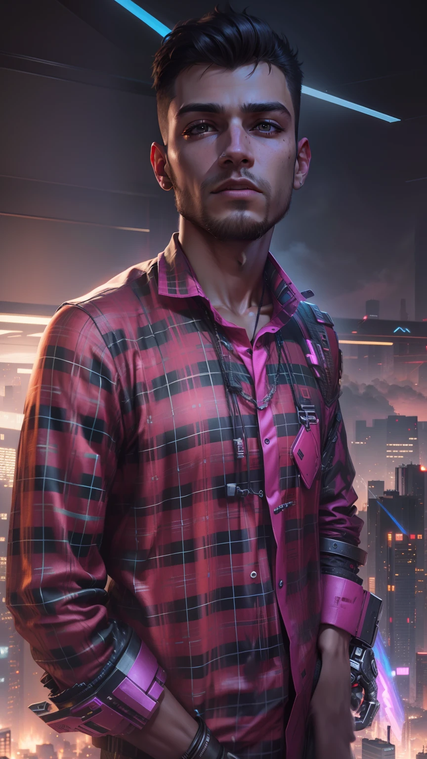 Change background cyberpunk handsome boy, realistic face , 8k, ultra realistic