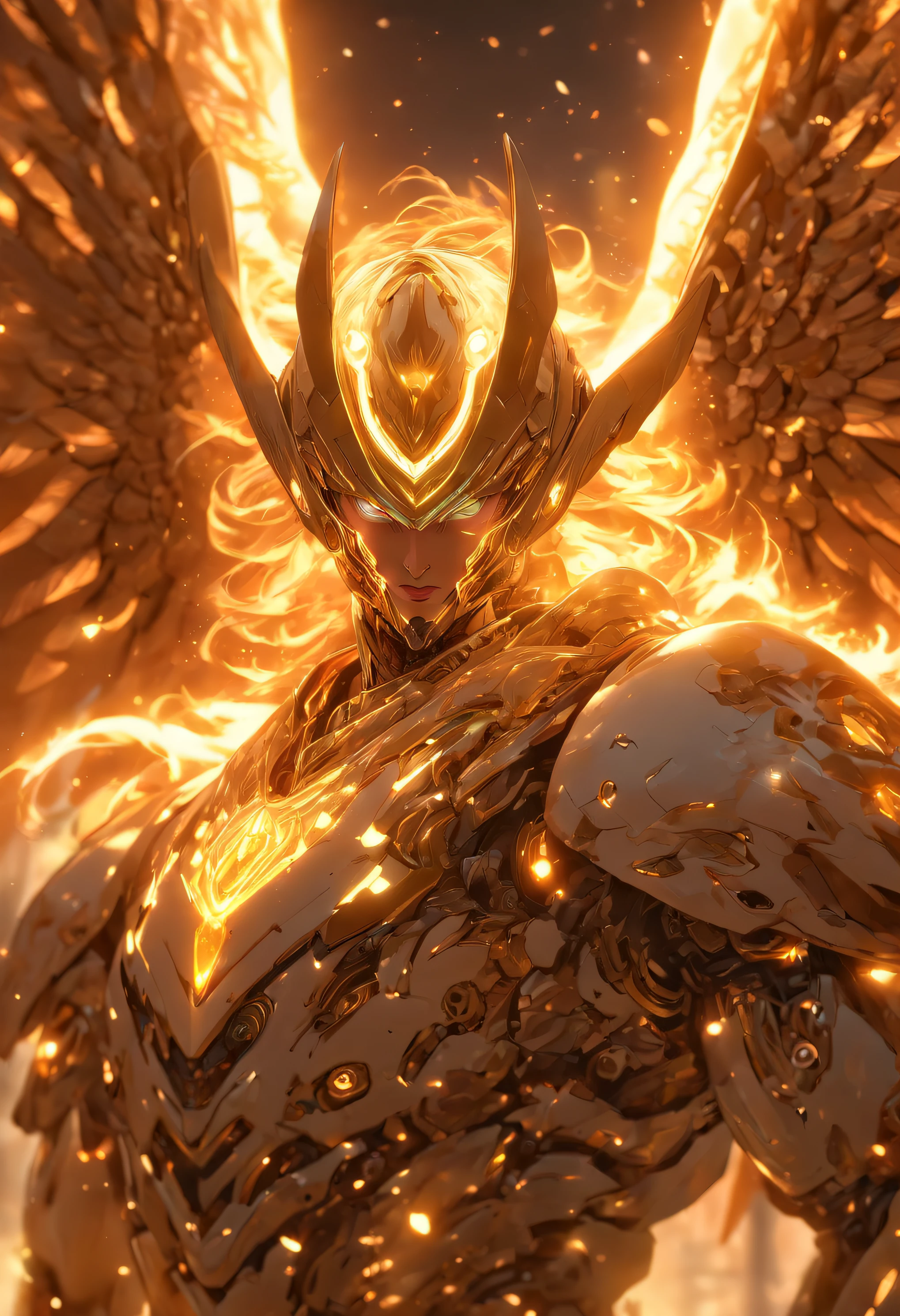 (Full body shot:1.4),(Wide Angle Shot), (Intricate details:1.4), (Masterpiece) , ((Anime Robot, Beautiful White Skin Golem, Angel, 1boy, Magic)), (Perfect Aesthetic Eyes:1.3) , (Detailed Eyes) , (Halo) , (Elden ring:1.4), (Wings:1.3), Glowing, Twintails Hair, Multicolored Hair, (Anatomically Correct Body:1.4) , Angry, (Perfect Face), Saenyo Ancalagon Majestic Guardian Knight | Ultra Detailed Robotic Armor | Cinematic Lighting | Intricate filigree metal design | 16k | Unreal Engine 5 | Octane Render | 3d, (anatomically correct :1.4), (Ultra Detailed, Fantasy Background, Blush, Solo, Fightning Stance), (magic circle:1.3), Lightning Effect, (Ray Tracing), Show Your Ability A.I., (Glowing Eyes) , (Particles Glowing) , 16k Wallpaper, Robot Female, Trending on Pintrest, By Nimox AI, UHD