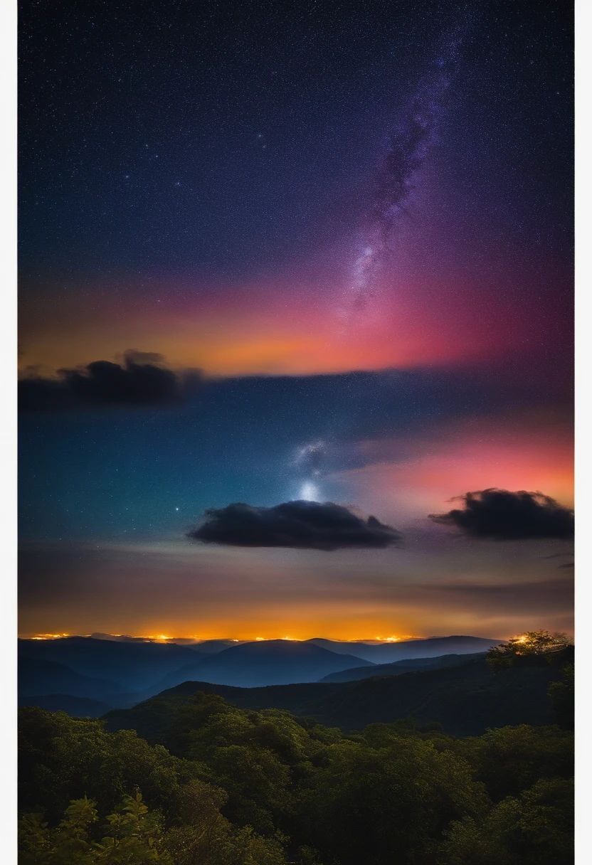 Cielo eliminado, nocturno, Estrellas en el cielo nocturno