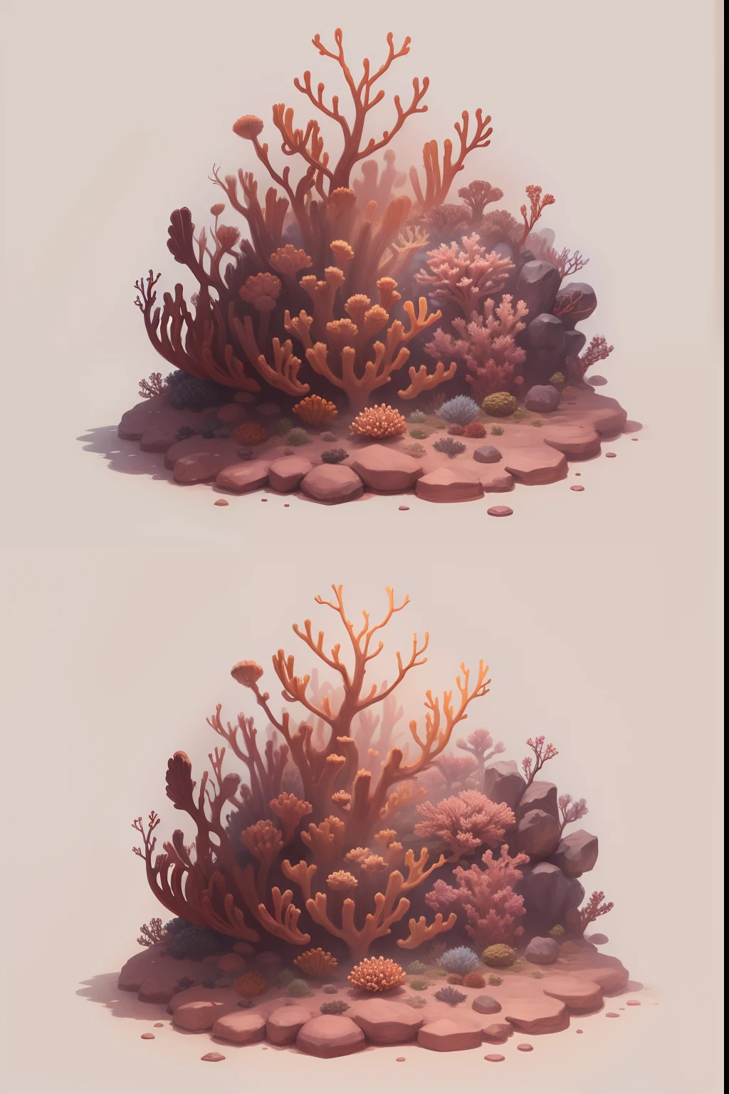prompt png sketch of corals