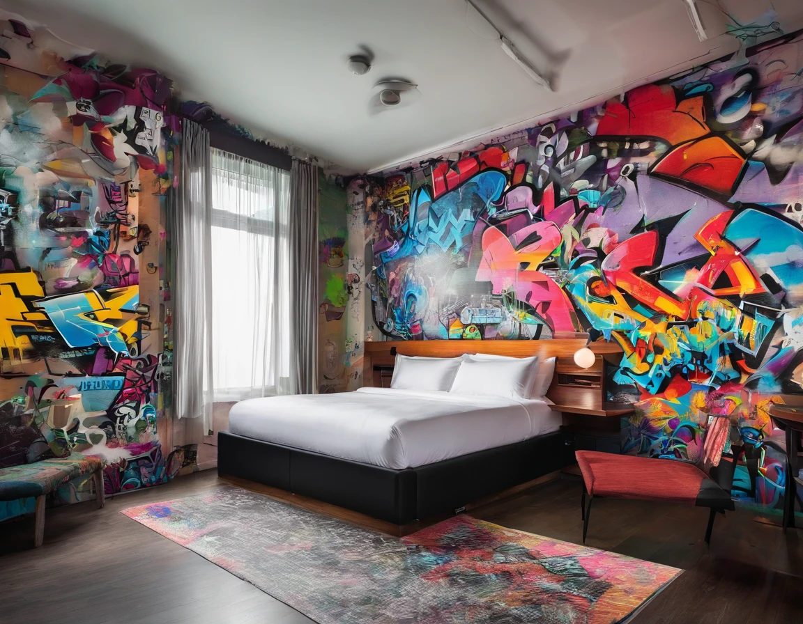 Hotel，double bed，There are windows