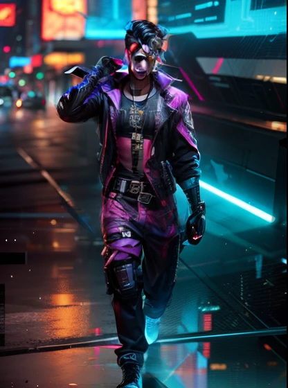 Change background cyberpunk handsome boy,realistic face,ultra realistic