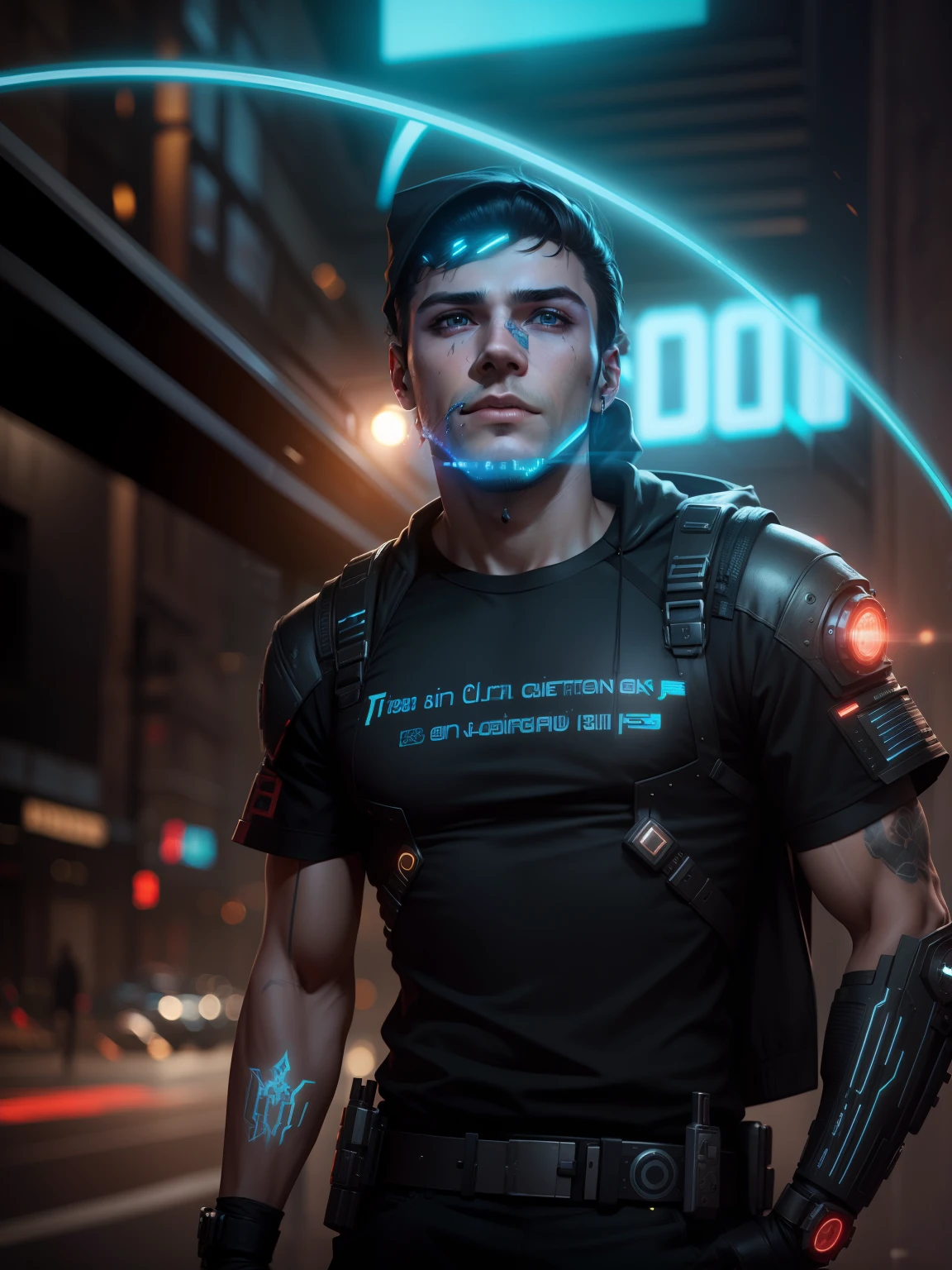 Change backgound cyberpunk handsome boy, realistic face, 8k, ultra realistic,