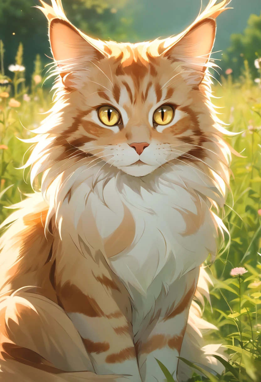 "Generate ultra-high-definition images of chic cats, Classic Cat Pose. Using advanced macro photography techniques、Highlights the intricate details of the cat's coat, mustaches, And expressive eyes.
Place the camera at the cat's eye level, Create an intimate connection between the viewer and the cat subject. Implement a wide aperture for a shallow depth of field, Make the cat stand out clearly against a gently blurred background.
Improve lighting to emphasize the texture and contours of the cat's body, Using the software, Remove coarse shadows、, cosy atmosphere.
Catch a cat in a relaxed position, But balanced, Show your flexibility and elegance. Try to capture the moment in natural movement, Stretching, grooming, etc., To convey a sense of authenticity.
Implement post-processing techniques to improve image clarity, contrast, and color balance, Secure all aspects, From the intricate patterns of cats to their intense gazes, Rendered in stunning detail.
Finally, convey the gentle beauty and innate grace of the cat,, Capture fleeting moments celebrating the unique essence of a cat's curiosity and balance." ((Maine coon)), ((Background: meadow)), ((golden hour light)), ((majestic))