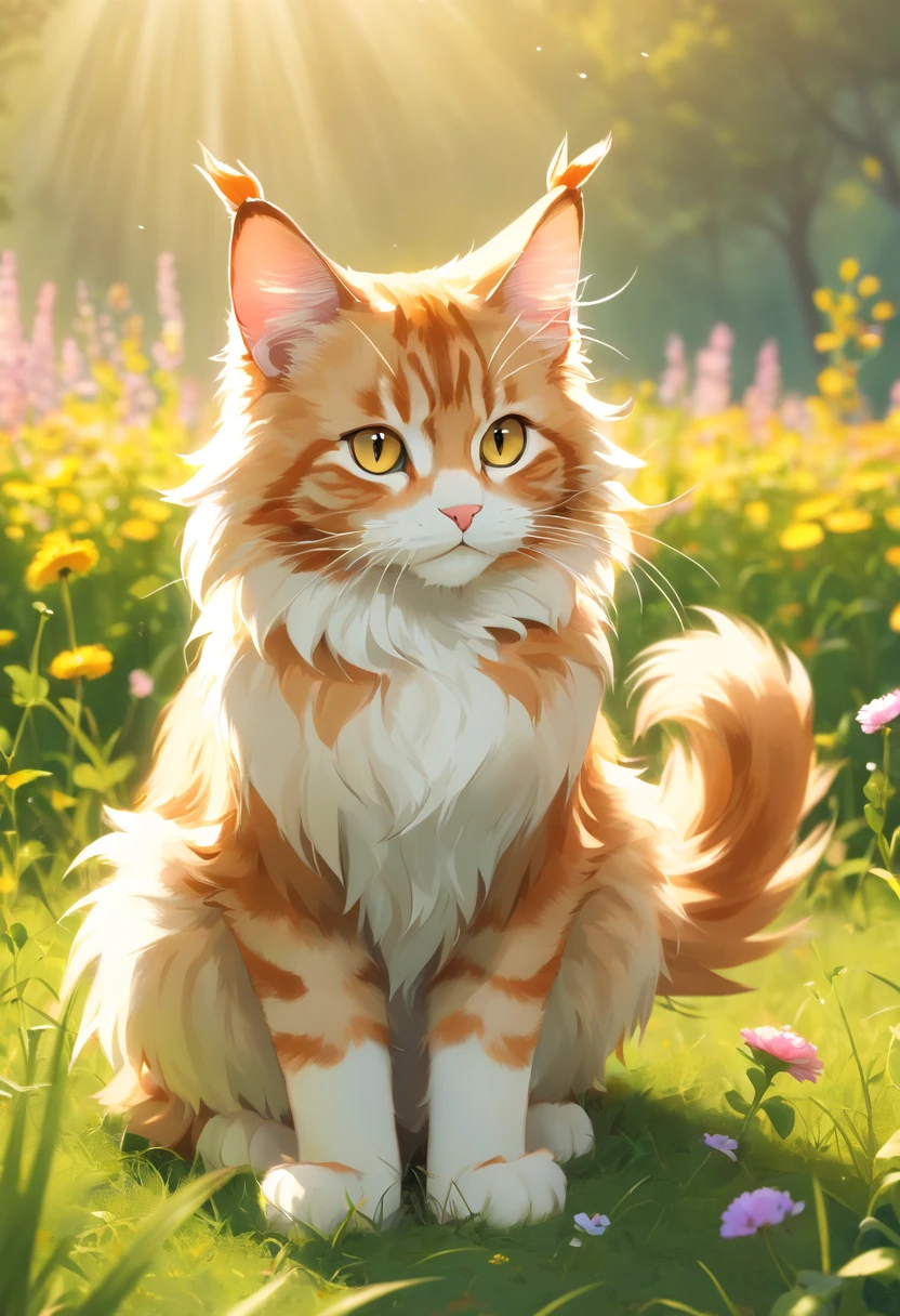 "Generate ultra-high-definition images of chic cats, Classic Cat Pose. Using advanced macro photography techniques、Highlights the intricate details of the cat's coat, mustaches, And expressive eyes.
Place the camera at the cat's eye level, Create an intimate connection between the viewer and the cat subject. Implement a wide aperture for a shallow depth of field, Make the cat stand out clearly against a gently blurred background.
Improve lighting to emphasize the texture and contours of the cat's body, Using the software, Remove coarse shadows、, cosy atmosphere.
Catch a cat in a relaxed position, But balanced, Show your flexibility and elegance. Try to capture the moment in natural movement, Stretching, grooming, etc., To convey a sense of authenticity.
Implement post-processing techniques to improve image clarity, contrast, and color balance, Secure all aspects, From the intricate patterns of cats to their intense gazes, Rendered in stunning detail.
Finally, convey the gentle beauty and innate grace of the cat,, Capture fleeting moments celebrating the unique essence of a cat's curiosity and balance." ((Maine coon)), ((Background: meadow)), ((golden hour light)), ((majestic))