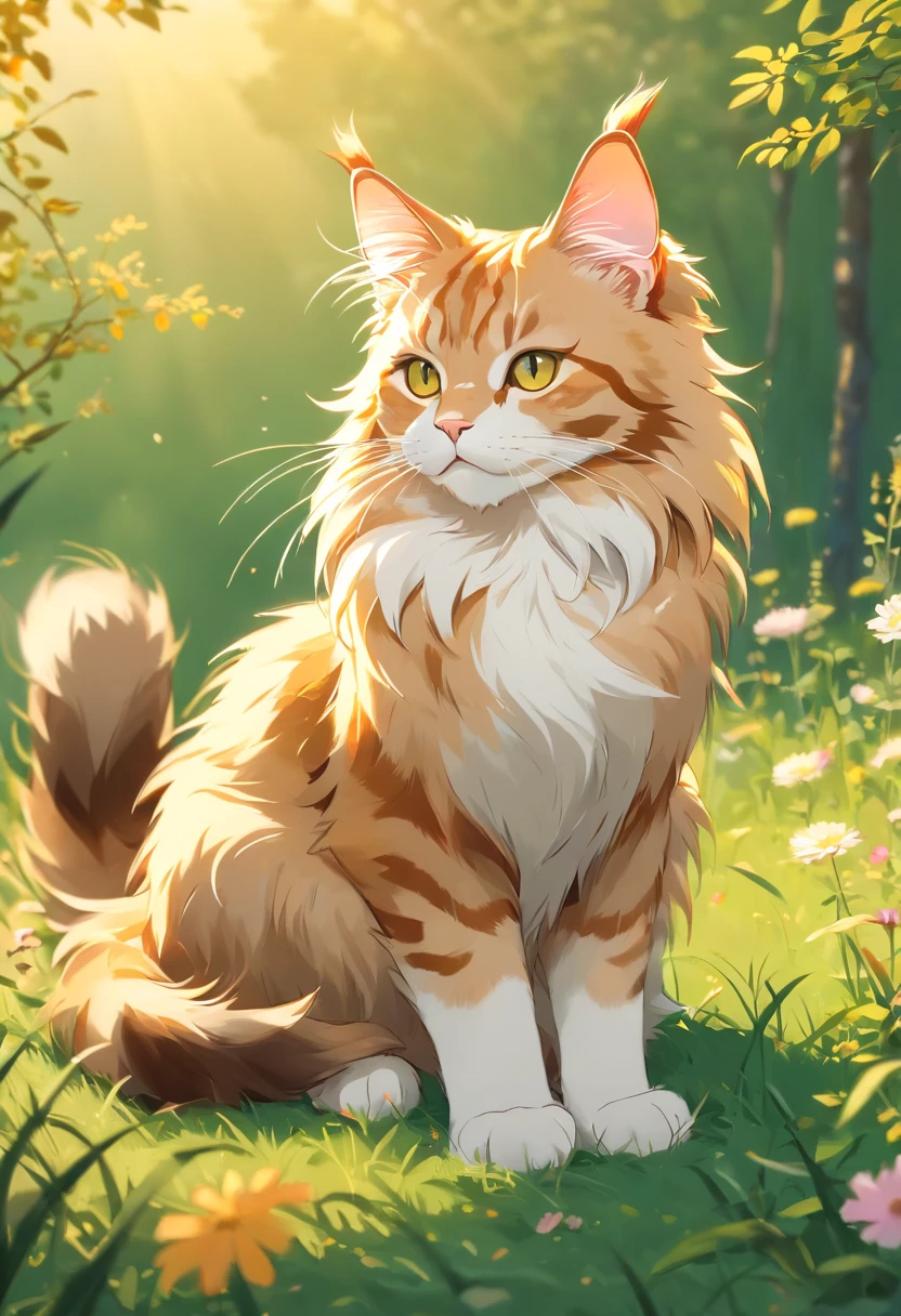"Generate ultra-high-definition images of chic cats, Classic Cat Pose. Using advanced macro photography techniques、Highlights the intricate details of the cat's coat, mustaches, And expressive eyes.
Place the camera at the cat's eye level, Create an intimate connection between the viewer and the cat subject. Implement a wide aperture for a shallow depth of field, Make the cat stand out clearly against a gently blurred background.
Improve lighting to emphasize the texture and contours of the cat's body, Using the software, Remove coarse shadows、, cosy atmosphere.
Catch a cat in a relaxed position, But balanced, Show your flexibility and elegance. Try to capture the moment in natural movement, Stretching, grooming, etc., To convey a sense of authenticity.
Implement post-processing techniques to improve image clarity, contrast, and color balance, Secure all aspects, From the intricate patterns of cats to their intense gazes, Rendered in stunning detail.
Finally, convey the gentle beauty and innate grace of the cat,, Capture fleeting moments celebrating the unique essence of a cat's curiosity and balance." ((Maine coon)), ((Background: meadow)), ((golden hour light)), ((majestic))