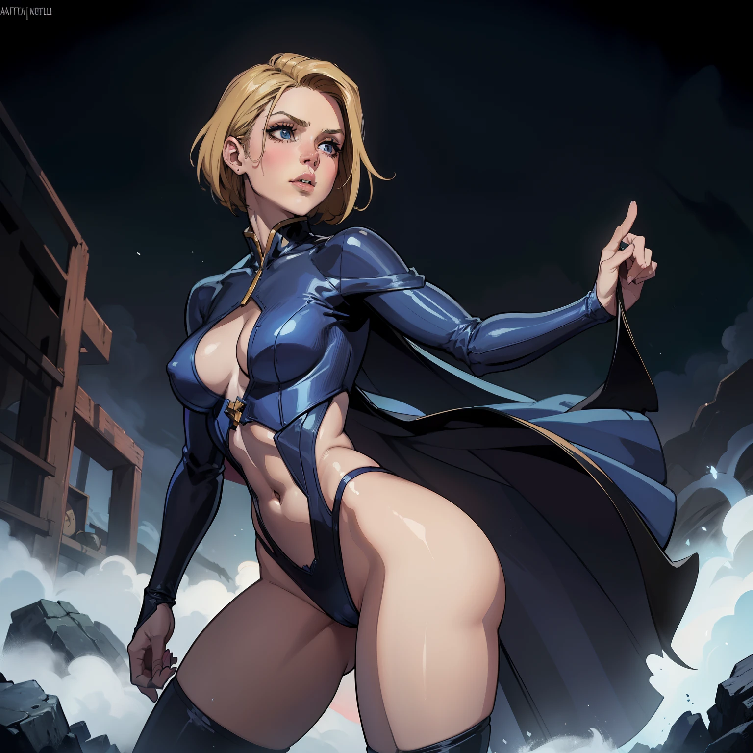 Unmatched masterpiece, ultra realista 8k CG, obra de arte perfeita, (1girl: 1.1), sozinho, ((figura feminina perfeita)), (NSFW), olhando para o espectador, Mulher madura, barnet (Android 18) standingn, (Causador), melhor qualidade:1.1, postura sedutora, Pose sexy, sedutora, (Bonito), (Curvilinear), (bruto), cabelo loiro, (olhos azuis:1.2), cabelo curto, pernas torneadas, encaixar, (Abs:1.1), (bumbum grande:1.4), peach ass, (corpo atletico:1.2), (seios fartos:1.3, (Big_seios: 1.1), quadris largos: 1.5, cintura estreita, cintura fina: 1.5, corpo esguio: 1.2, coxas brutos: 1.3), (pele brilhante: 1.2), (HDR), (rua: 1.2), filme Nikon D850 fotografia Kodak Portra Lente f1.400 camera 6, cores ricas, Textura realista, lighting dramatic, Mecanismo irreal, trending on ArtStation, o Gerald Brom, de Frank Frazetta, Directed by: Luis Royo, de Julie Bell, Directed by: Boris Vallejo, 1 girl