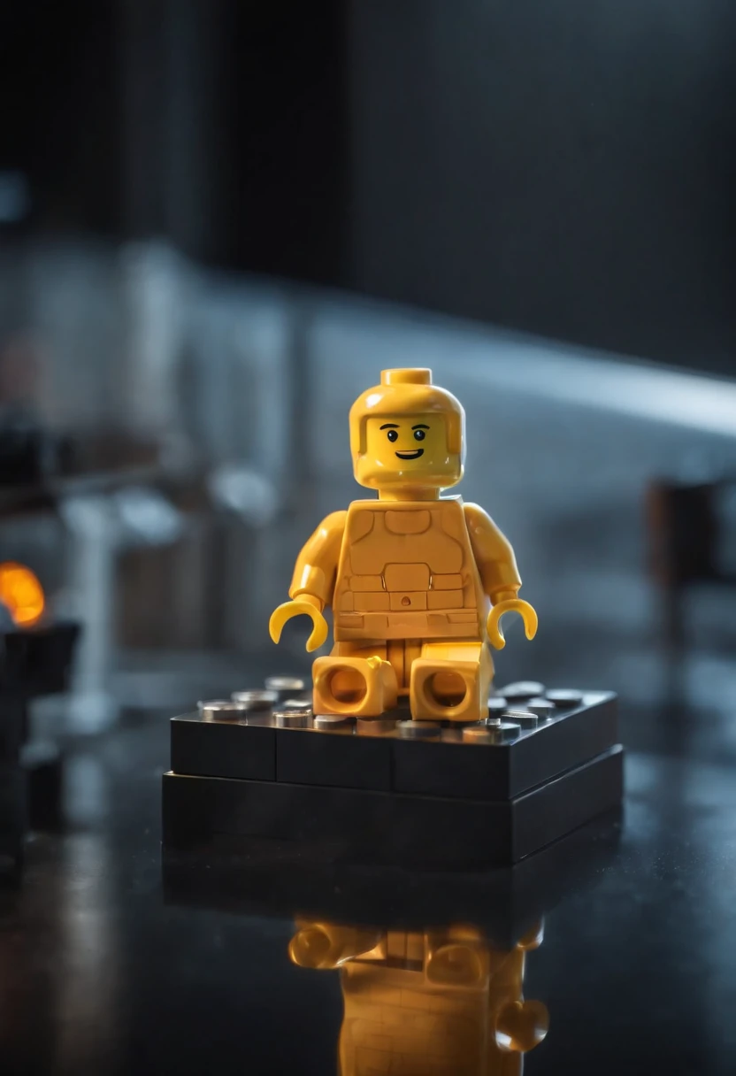 scientific fiction,3D-rendering,holograma globo,placa de circuito do computador,feito de lego,