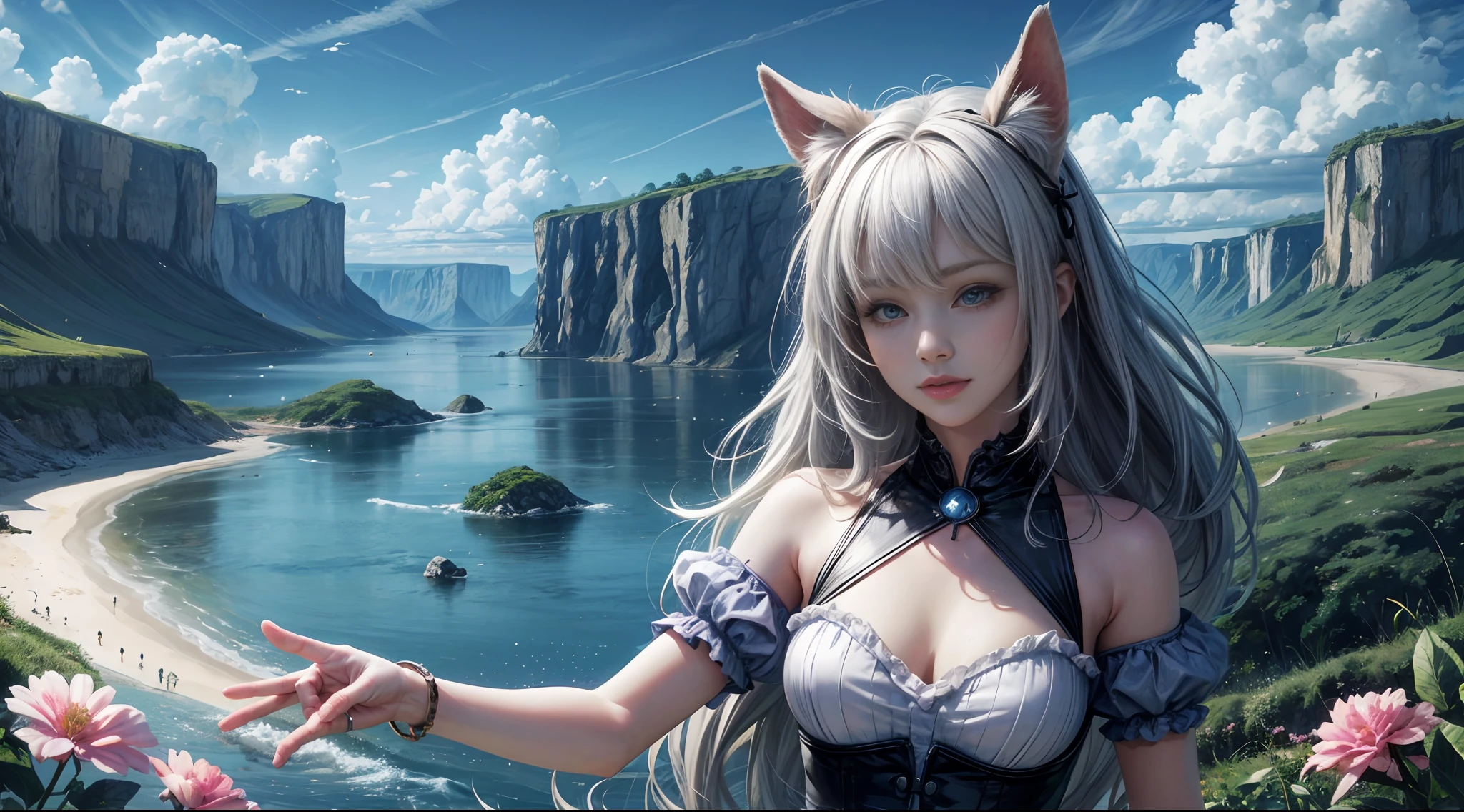 Sexy goddess,best qualityer,Snow-whiteskin,8K high quality,Sexy goddess,A pair of big eyes are beautiful and moving,White skin,Makeup,Sexy outfit,aerial shot,Volt view,Look up,Armed with futuristic modern weapons,gold;jewely;Blue Electric,Space-time gate,milky ways,Space vehicles,【Background with】Large gears,Large gears,Doomsday ruins,Giant tornado,Strange sky,Lightning Thunder,The setting sun burns the dark clouds,Multiple planets,The end of the world,Multiple planets,Mards,Jupiter,Mercury,Strange sky,The Eiffel Tower,Egyptian pyramids,Great Wall of China,Giant Tornado ultra-futuristic car,Cool headlights
Wait for the beginning of the sexy goddess,best qualityer,Snow-whiteskin,8K high quality,Sexy goddess,A pair of big eyes are beautiful and moving,White skin,Makeup,Sexy outfit,aerial shot,Volt view,Armed with futuristic modern weapons,gold;jewely;Blue Electric,【Background with】Large gears,Large gears,Doomsday ruins,Giant tornado,Strange sky,Lightning Thunder,The setting sun burns the dark clouds,Multiple planets,The end of the world,Multiple planets,Mards,Jupiter,Mercury,Strange sky,The Eiffel Tower,Egyptian pyramids,Great Wall of China,Giant Tornado ultra-futuristic car,Cool headlights(Best quality, 8K, Masterpiece :1.3), (Realistic, Photorealistic: 1.37), (1girll), (Beautiful woman in her 20s), (Slim), (Emphasis on slender abs :1.3), (Japanese), (Loose white shirt, tight denim shorts,Highlight her big buttocks), (Random pose), (Wet body), (Long hair, Random hairstyle), (Large breasts :1.3), (Outdoors), (Ultra-detailed face), (Detailed eyes), (Double eyelids), (Eyeshadow strengthening), (Many eyelashes), (Long legs), (Professional lighting), (photon maping), (Radio City), (head straight-looking at viewer)woman with,golden curly hair,blue color eyes,White fox ears,Realistic visuals of black tight dress,attractive beautiful,dramatic contrast,Gentle lighting,Delicate warmth,the soft light,hyper HD,Extremely colorful,best qualityer,Snow-whiteskin,8K high quality,Sexy god