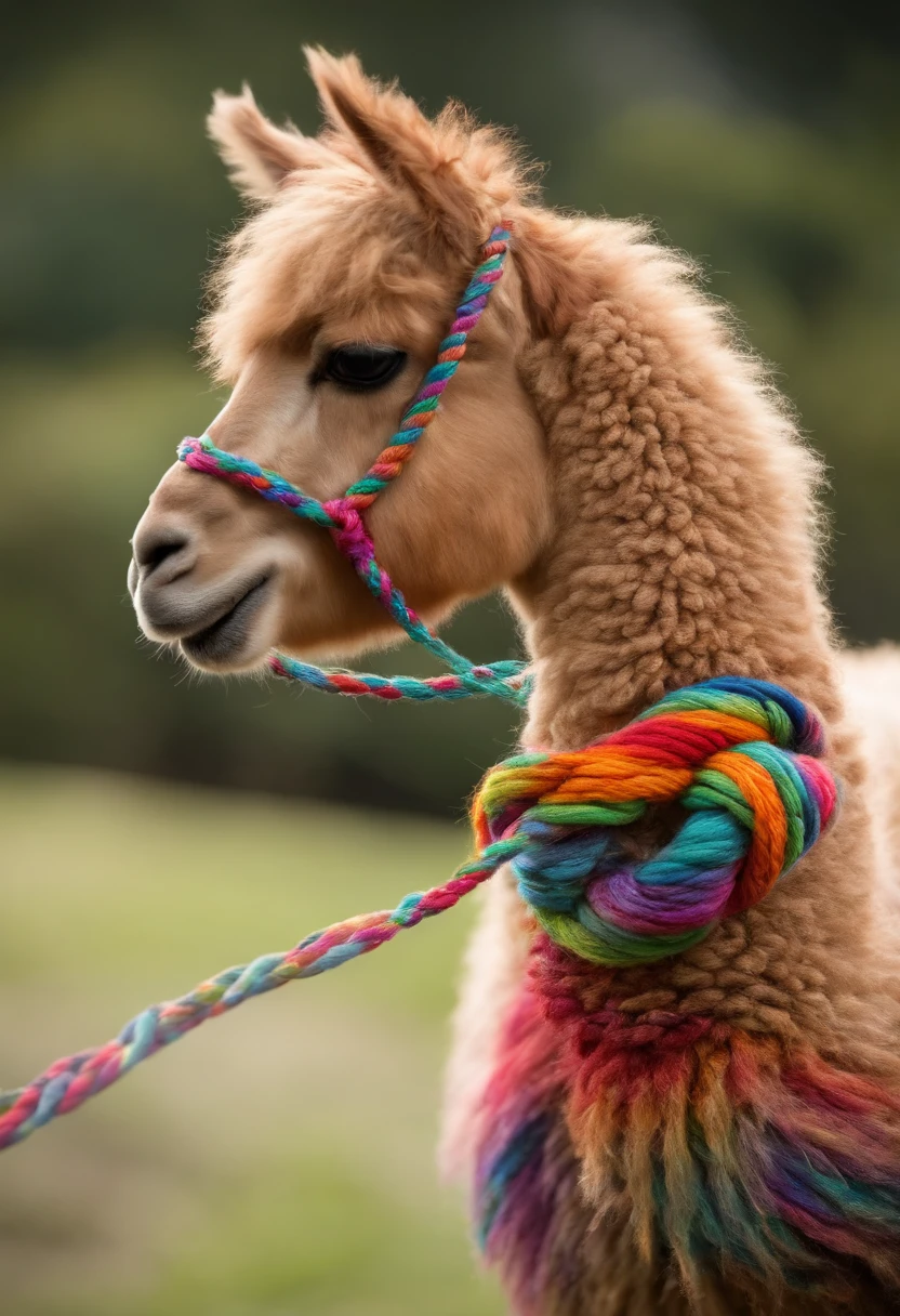 Rope shipping rainbow alpaca