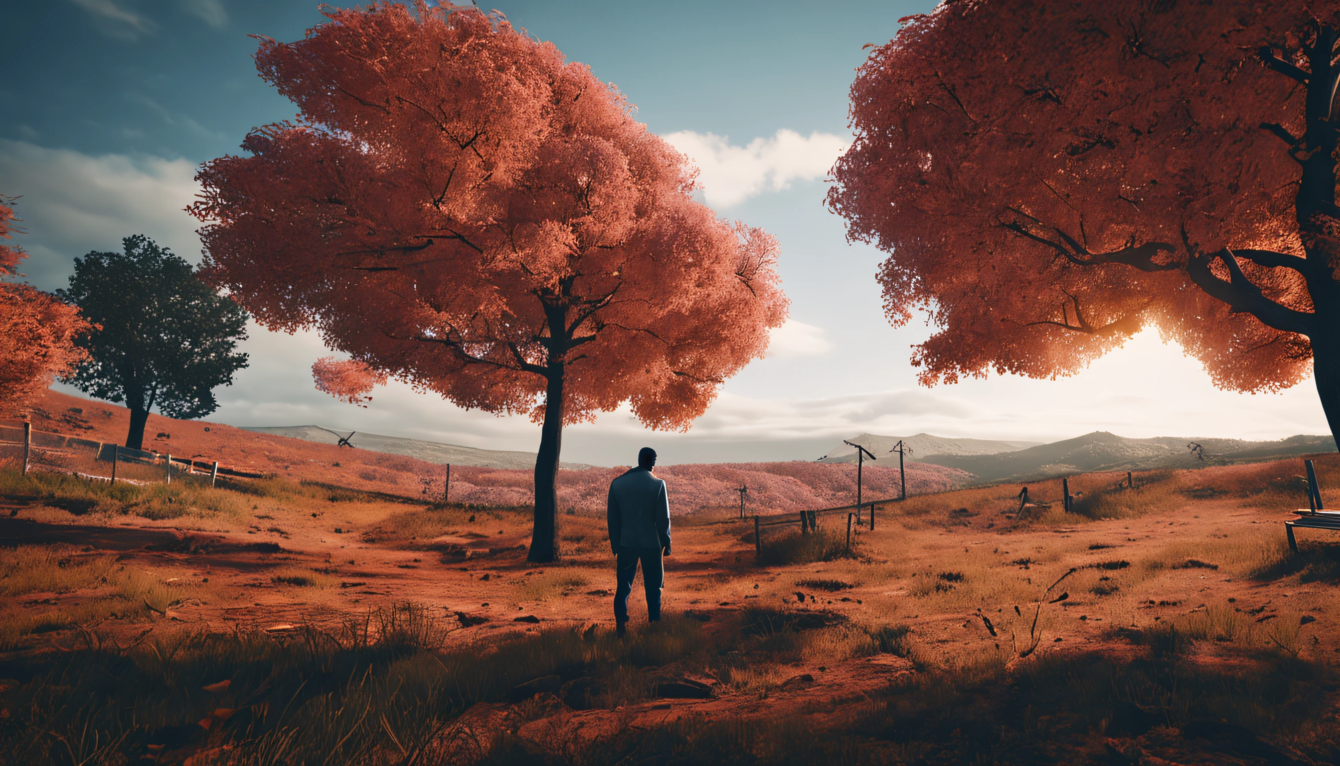 Mr. Sosinhos feeling the loneliness with beautiful landscapes in self difinition