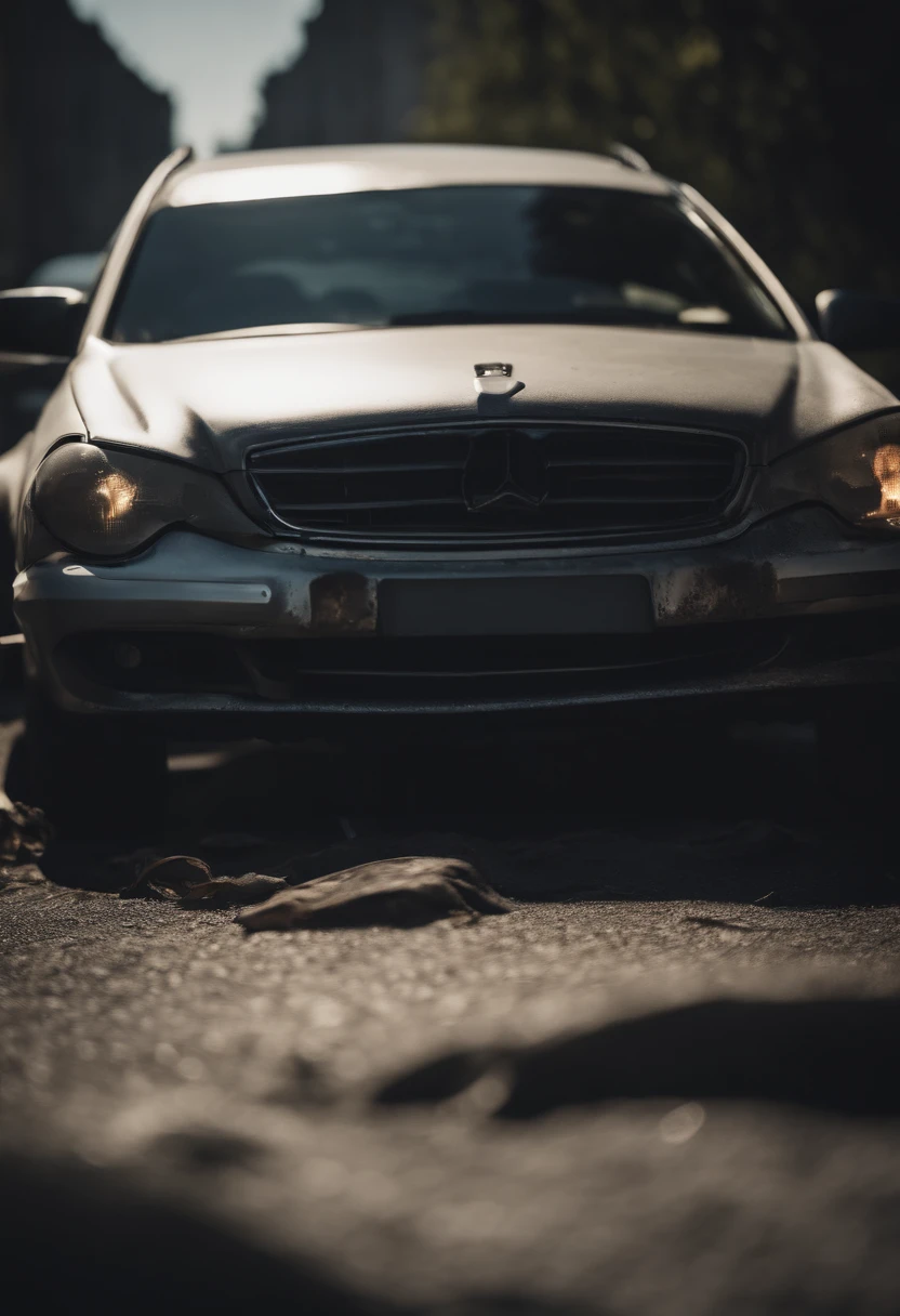 Crashed car