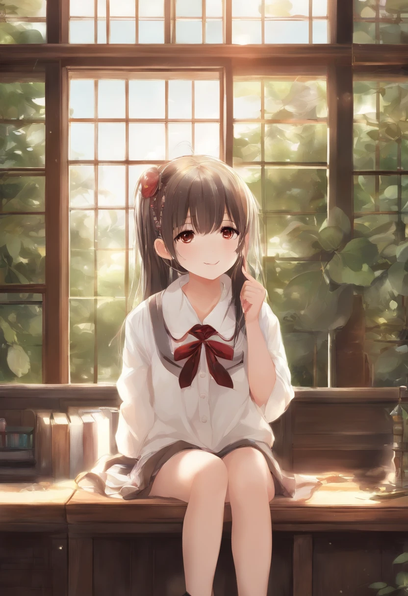 Elementary school girl、White Brief、animesque、Anime Paint、Shy、