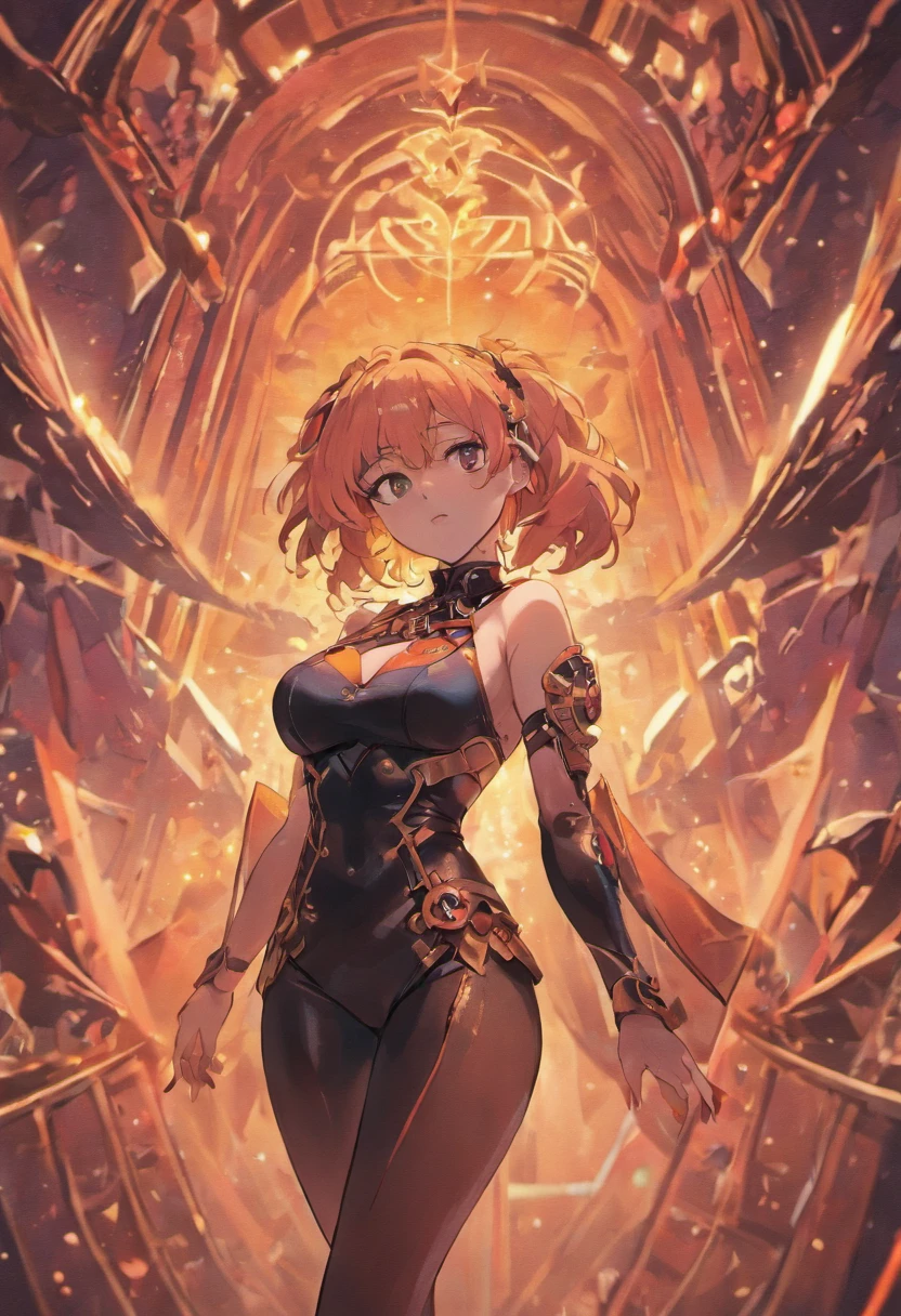 Leather accessory design, female model, Huge boobs